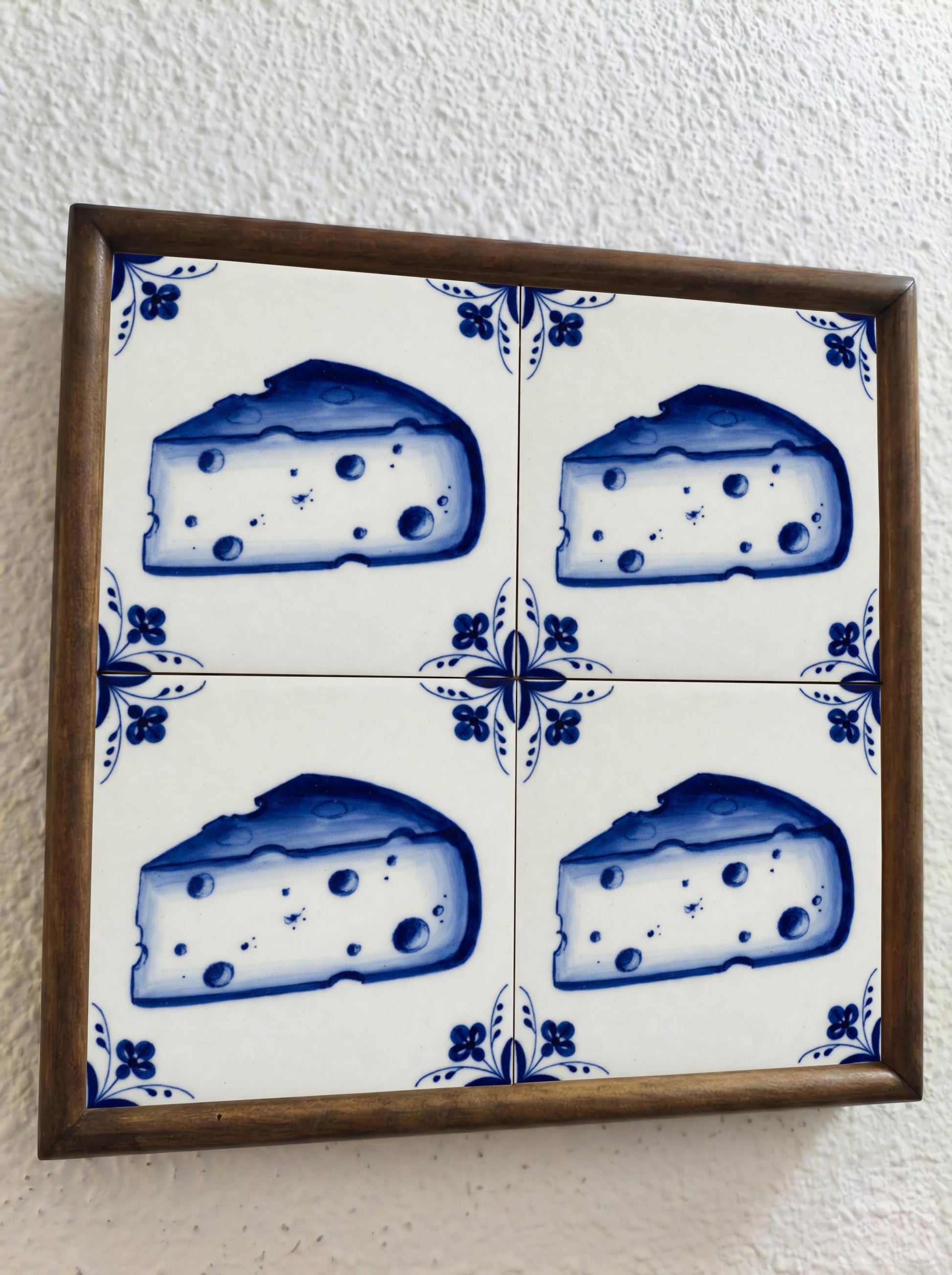 Formaggio in blu di Delft · Mattonella — Stile Blu di Delft