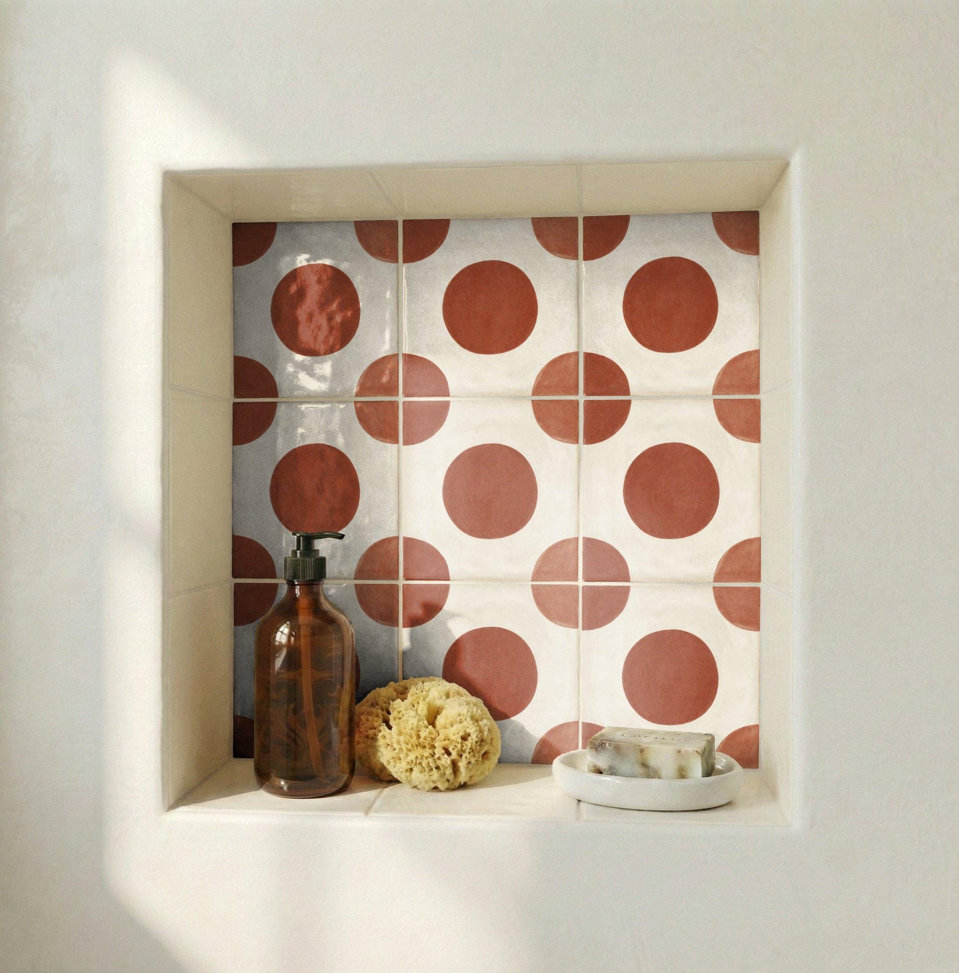 Ceramic Tile Terracotta Style Circle — Precision-Line Geometry