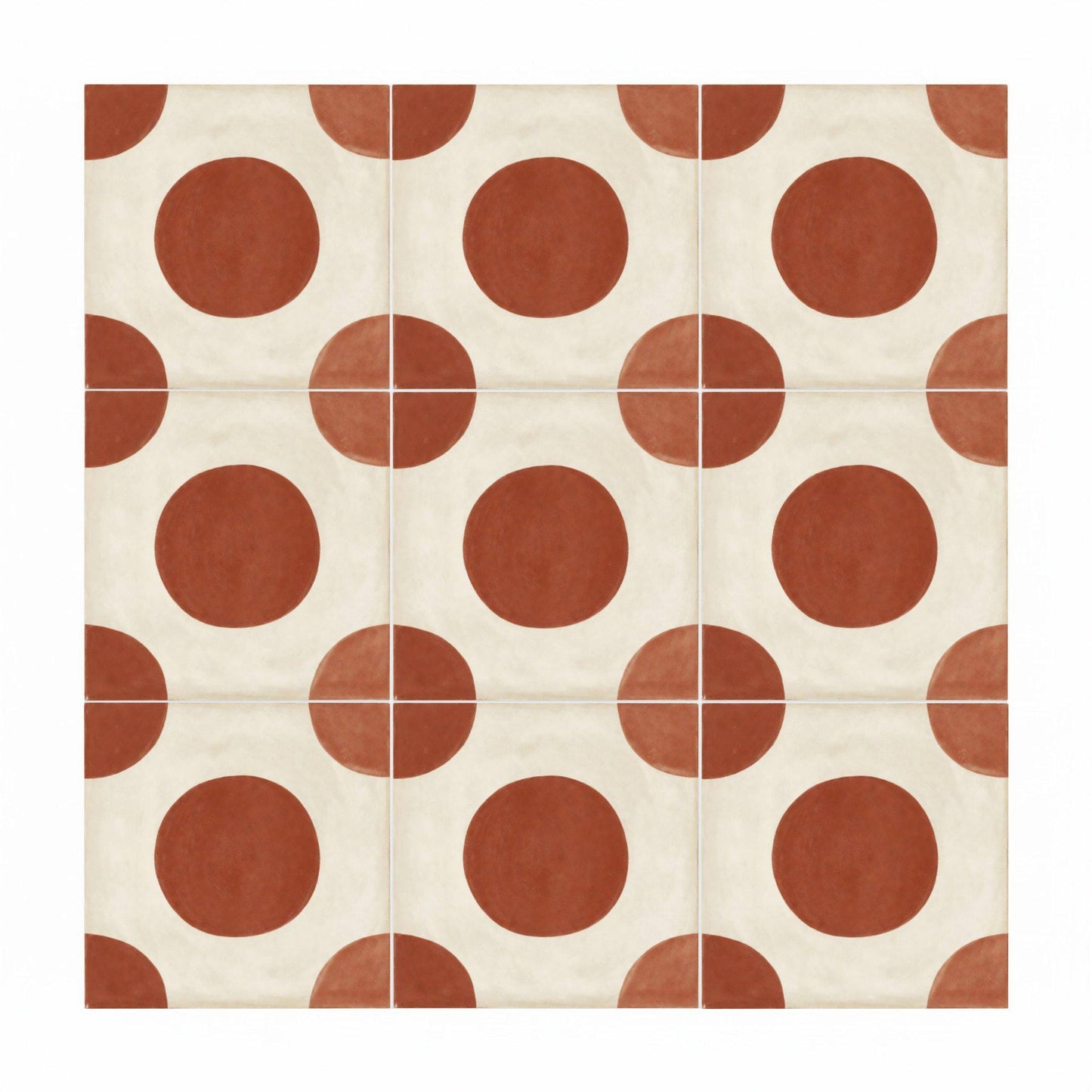 Ceramic Tile Terracotta Style Circle — Precision-Line Geometry