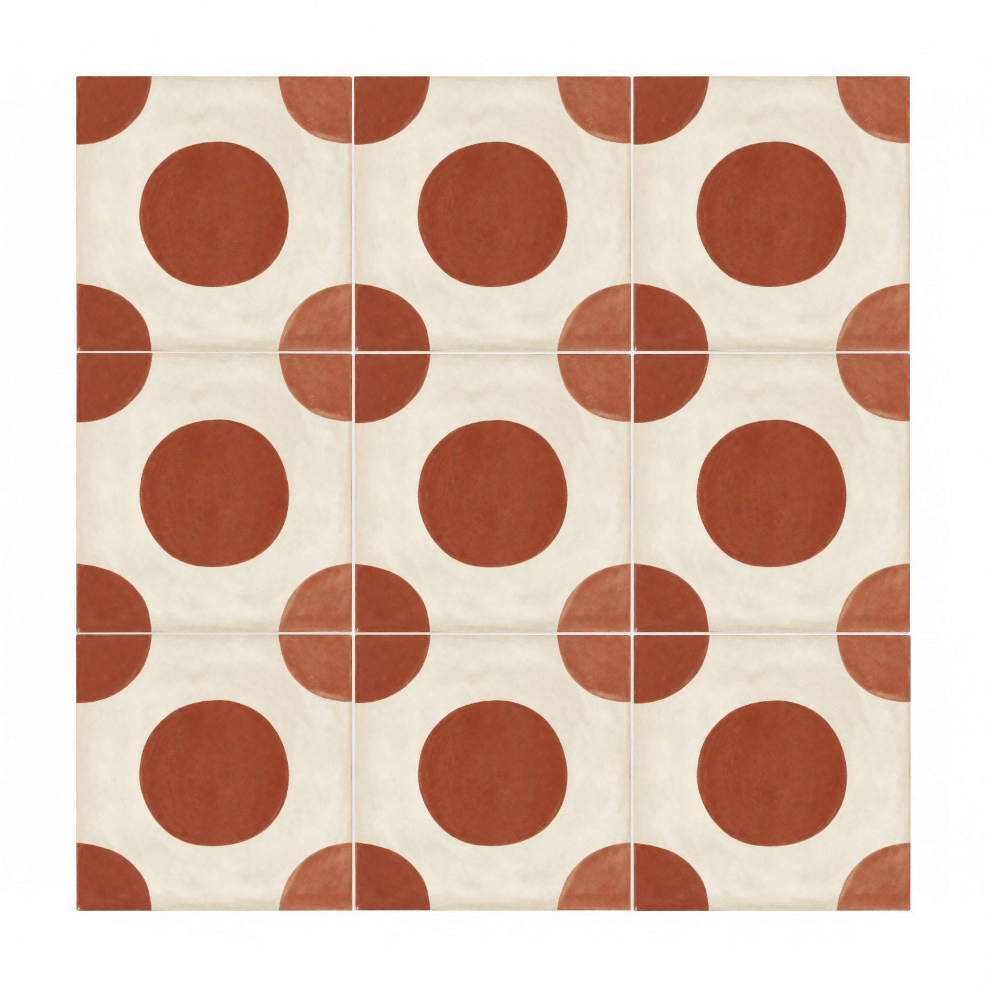 Ceramic Tile Terracotta Style Circle — Precision-Line Geometry