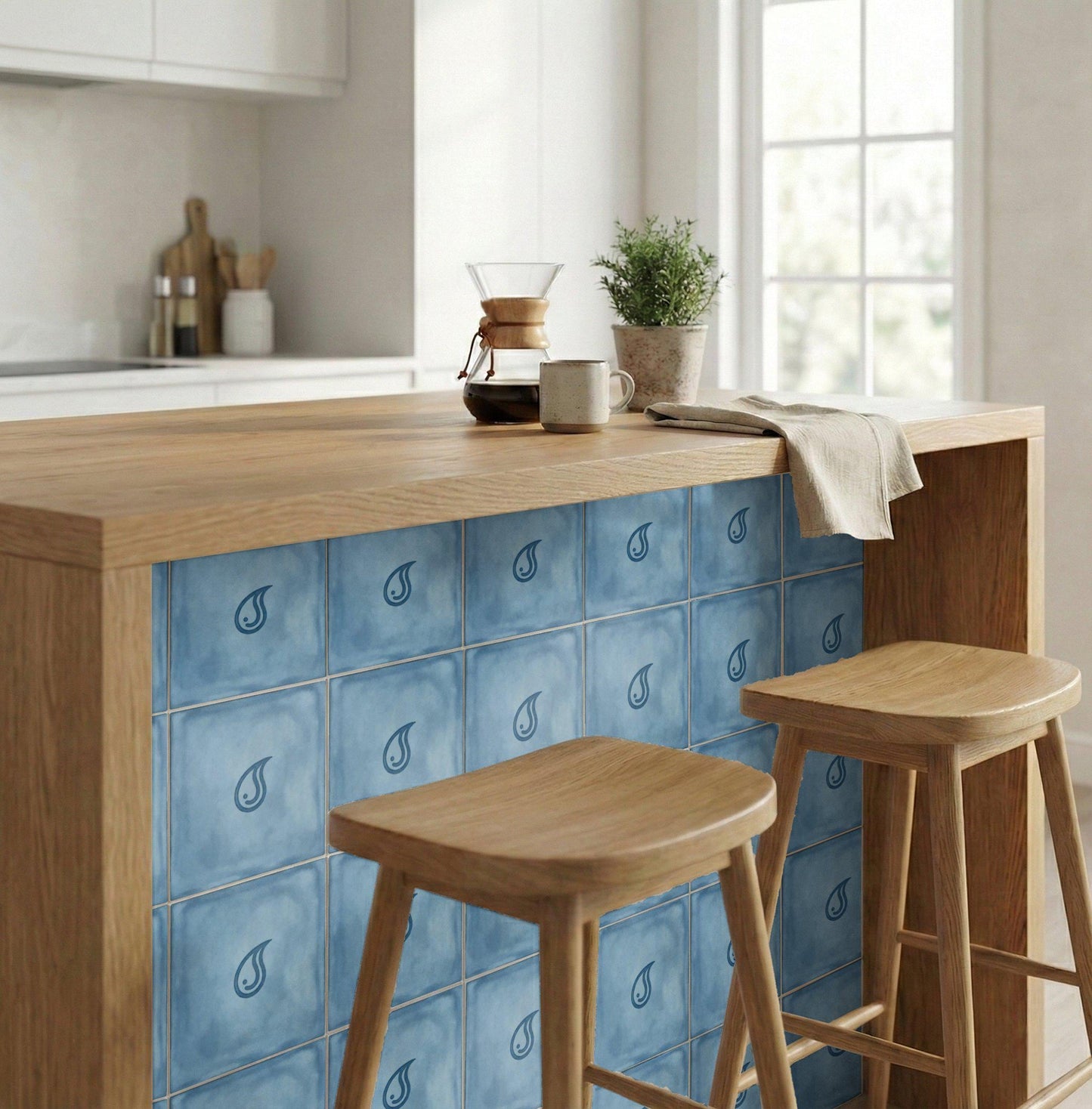 Ceramic Tile Water Drop Minimalist — Mediterranean Style