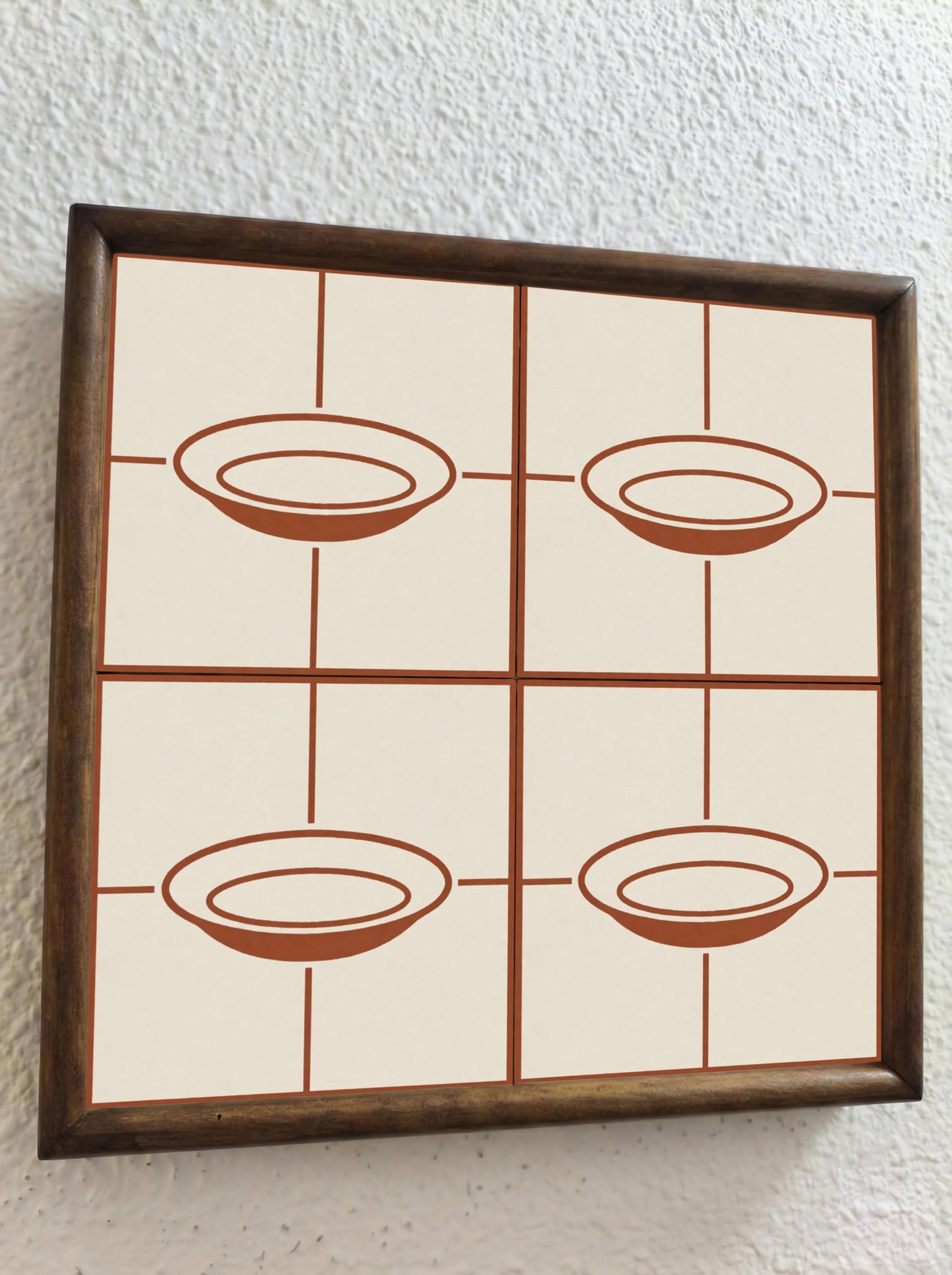 Ceramic Tile Terracotta Basin Minimalist — Mediterranean Style