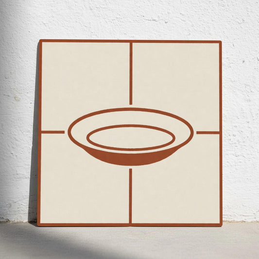 Azulejo Terracota Basin minimalista