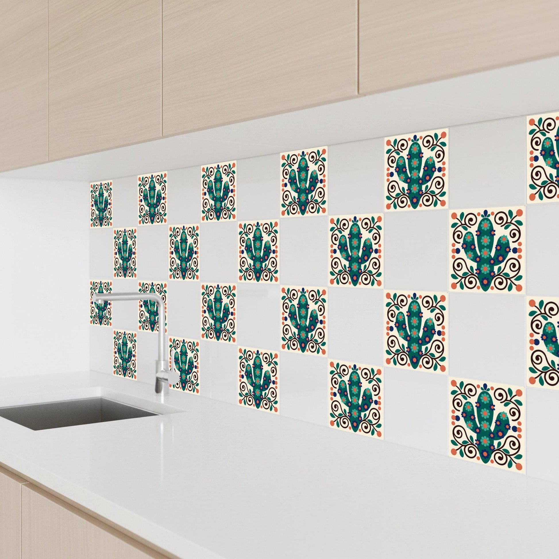 Azulejo Mexicano Cactus