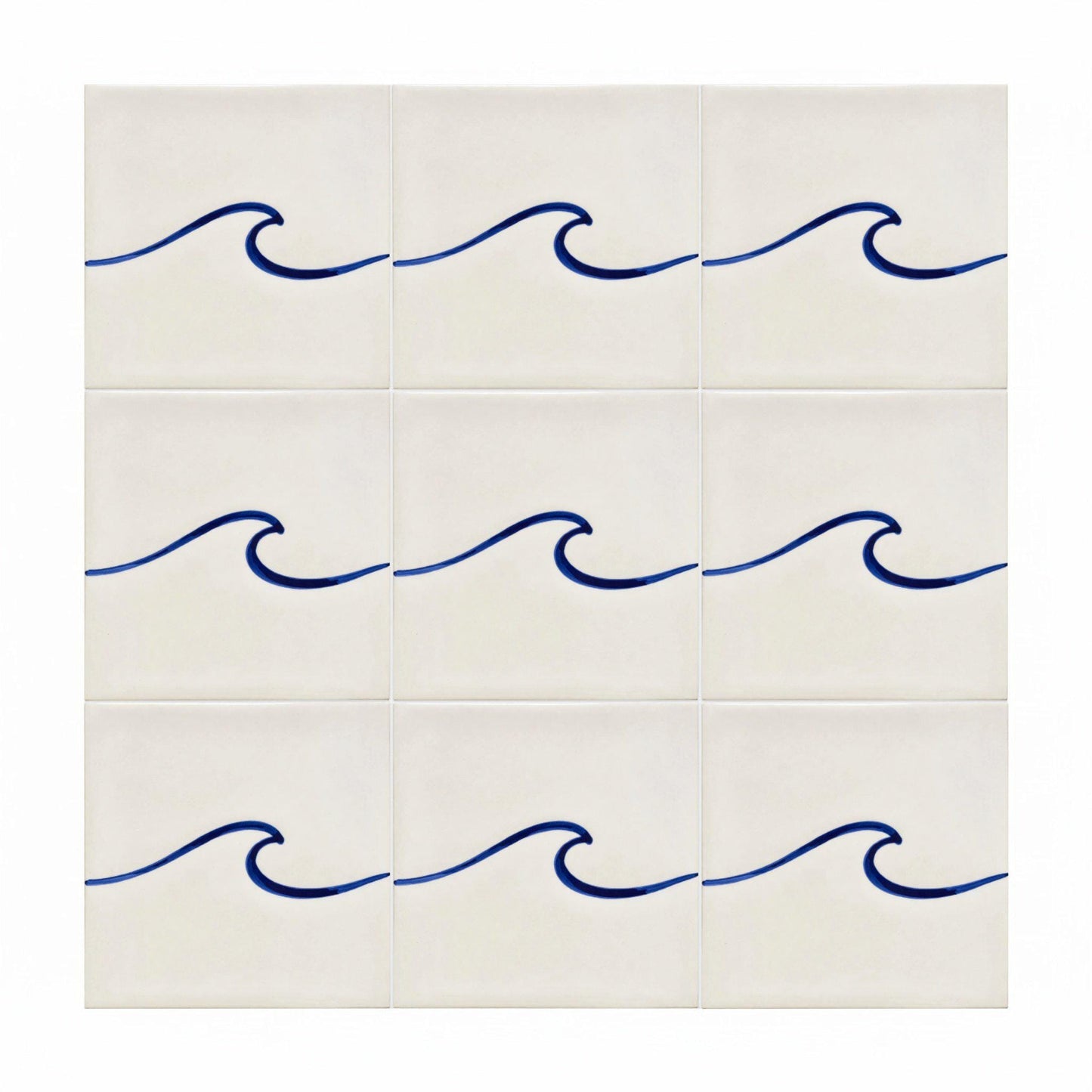 Wave Minimalist — Coastal Mediterranean Décor Decorative Tile