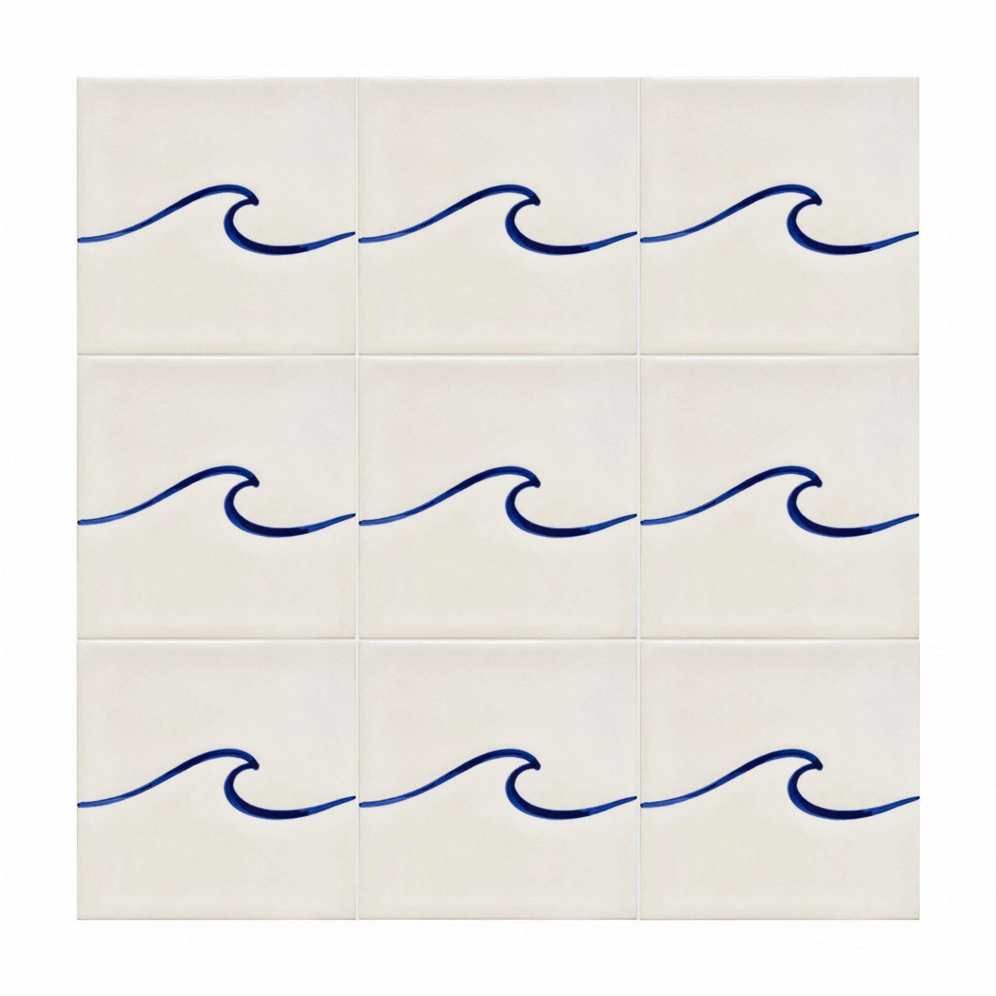 Wave Minimalist — Coastal Mediterranean Décor Decorative Tile