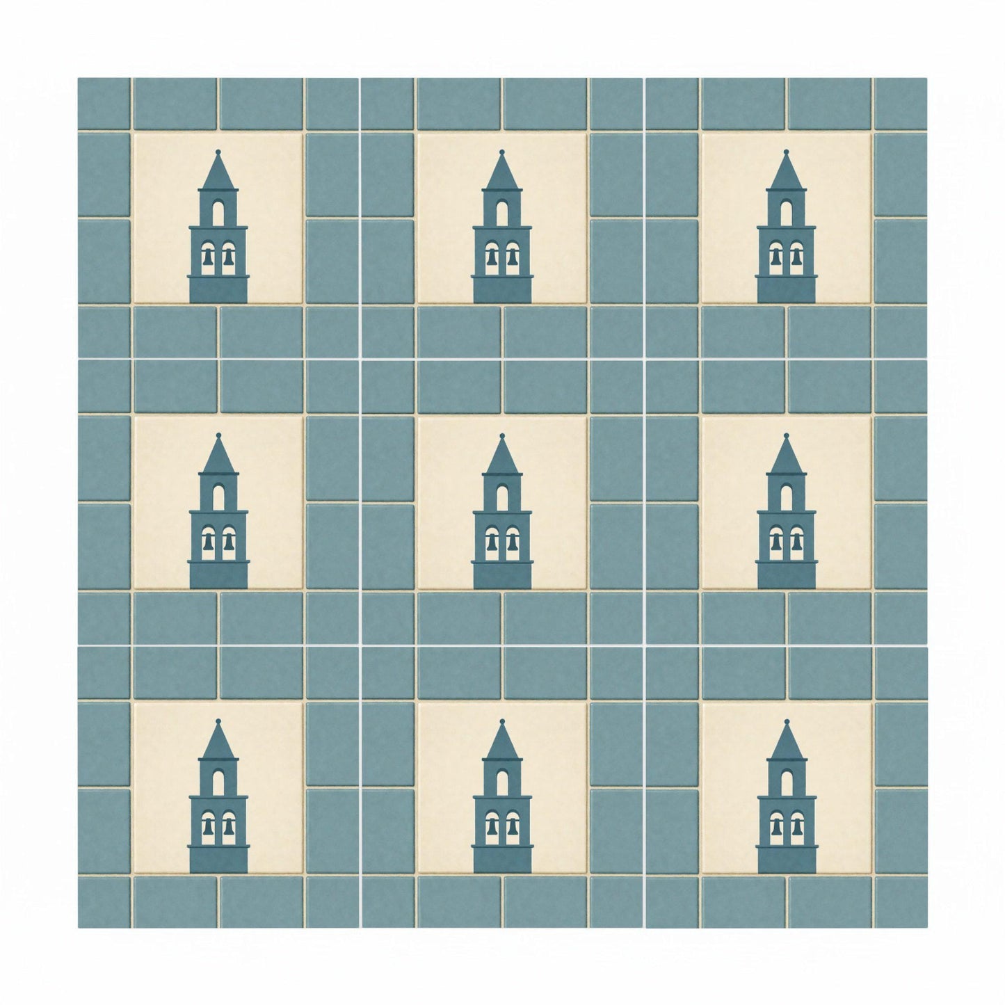 Bell Tower Mediterran — Keramikfliese, Spanisches Erbe-Design