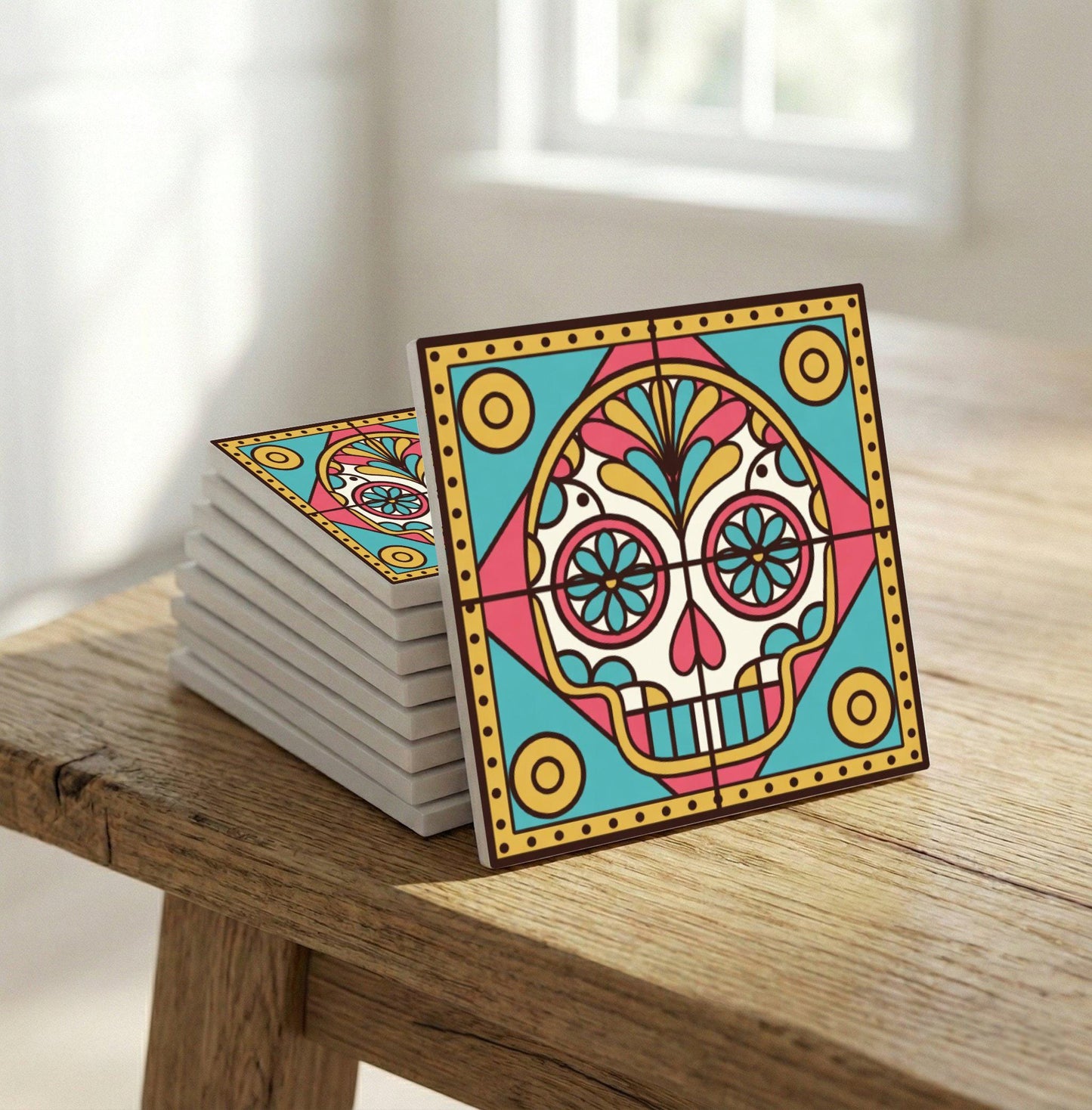 Carreau Salvador Sugar Skull · Motif Décoratif de Charme