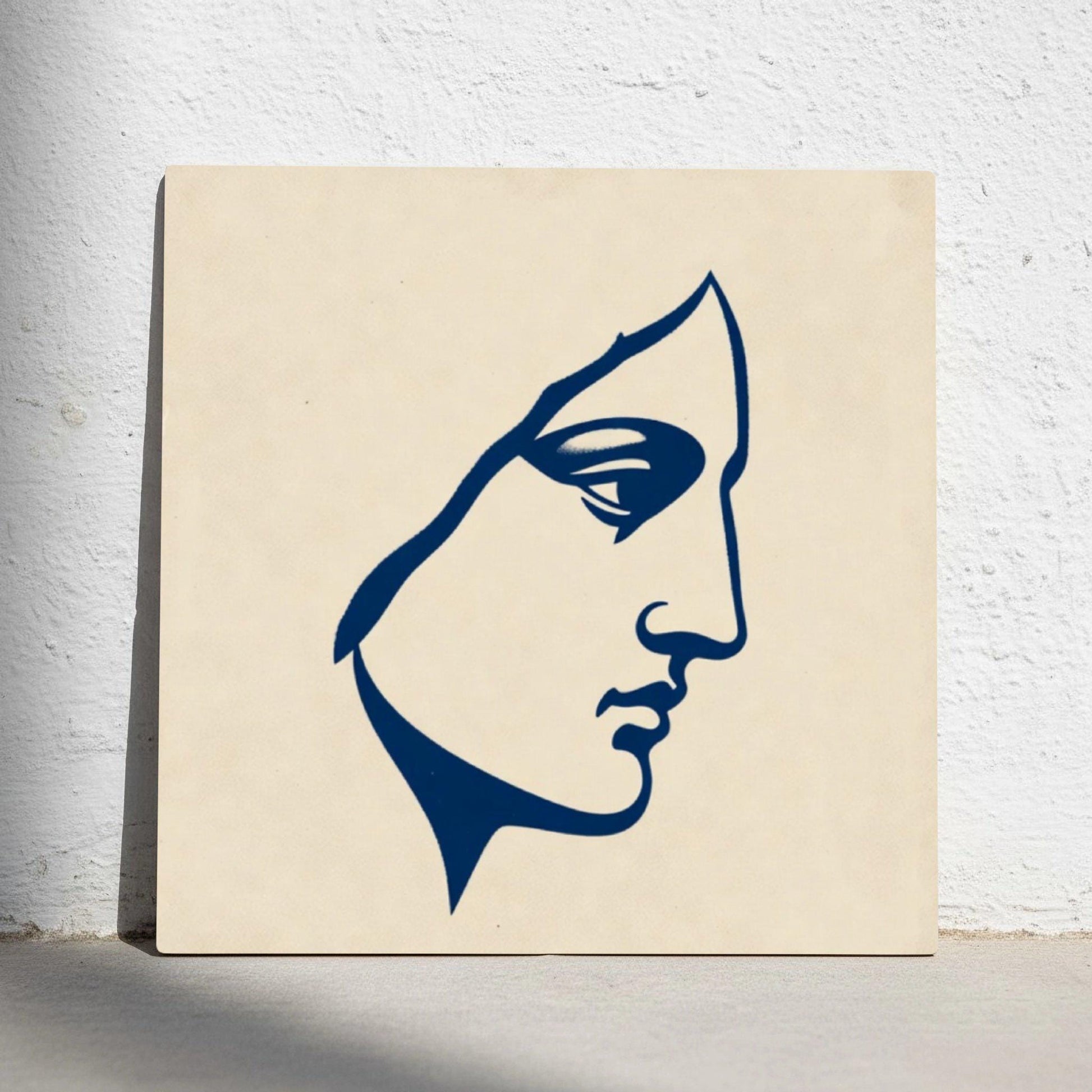 Face Minimalist Classic — Ornamental Ceramic Décor Decorative Tile