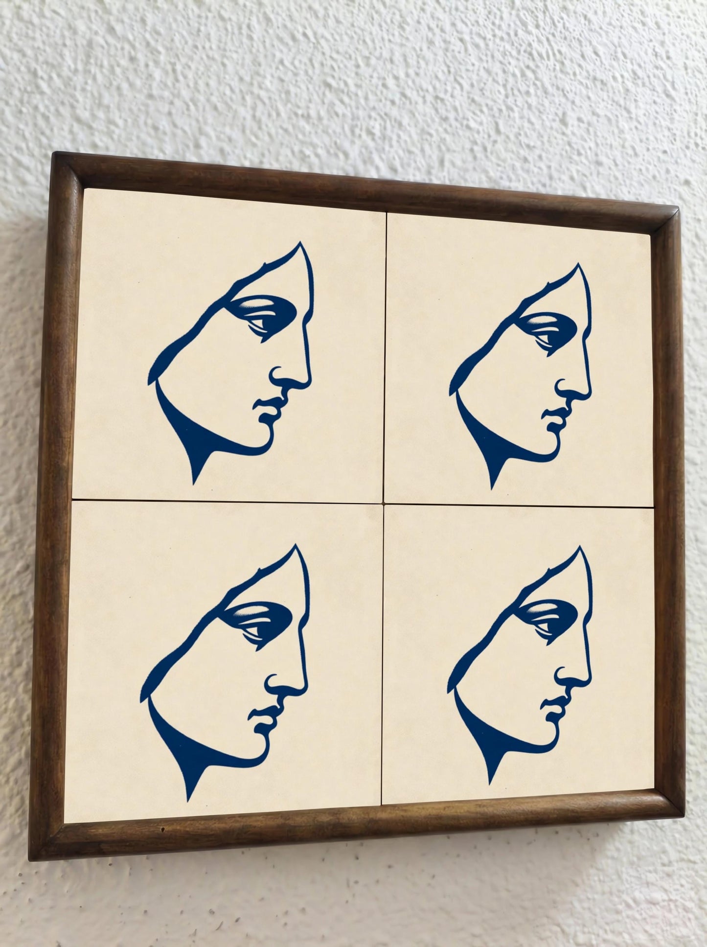 Face Minimalist Classic — Ornamental Ceramic Décor Decorative Tile