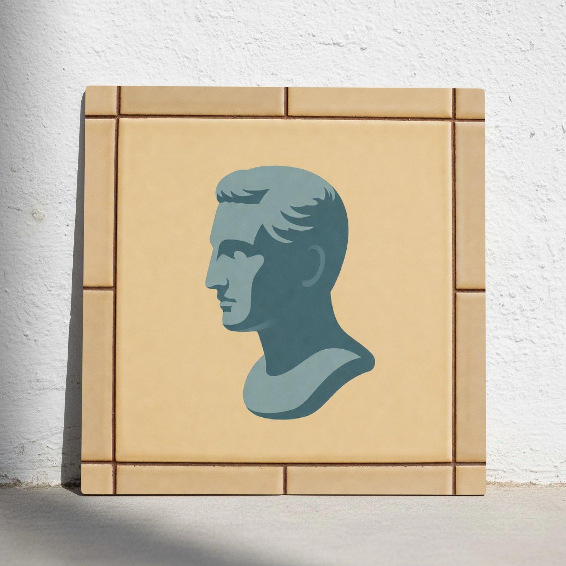 Fliese Römisch Bust Klassisch · Zeitloses Dekor-Design