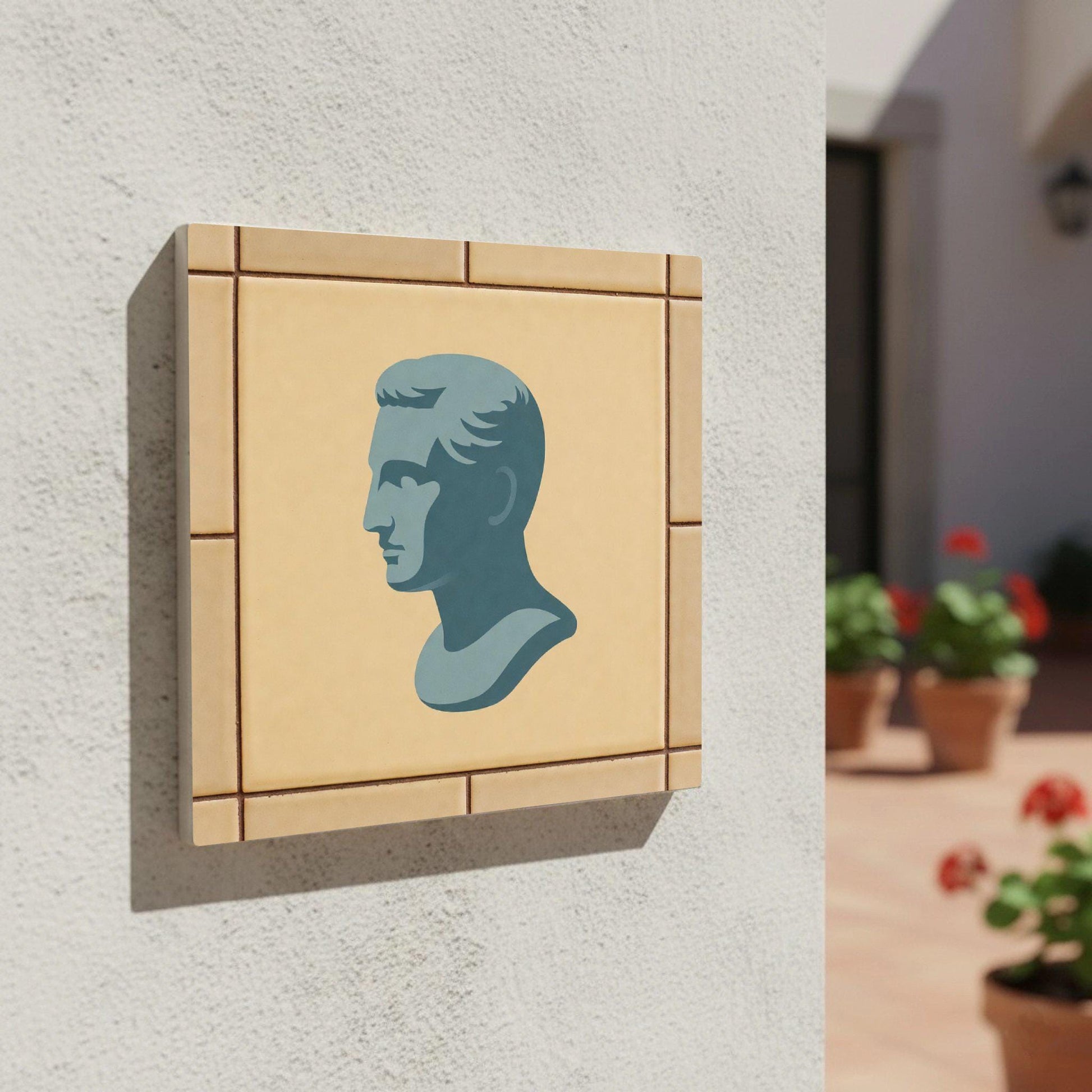 Fliese Römisch Bust Klassisch · Zeitloses Dekor-Design