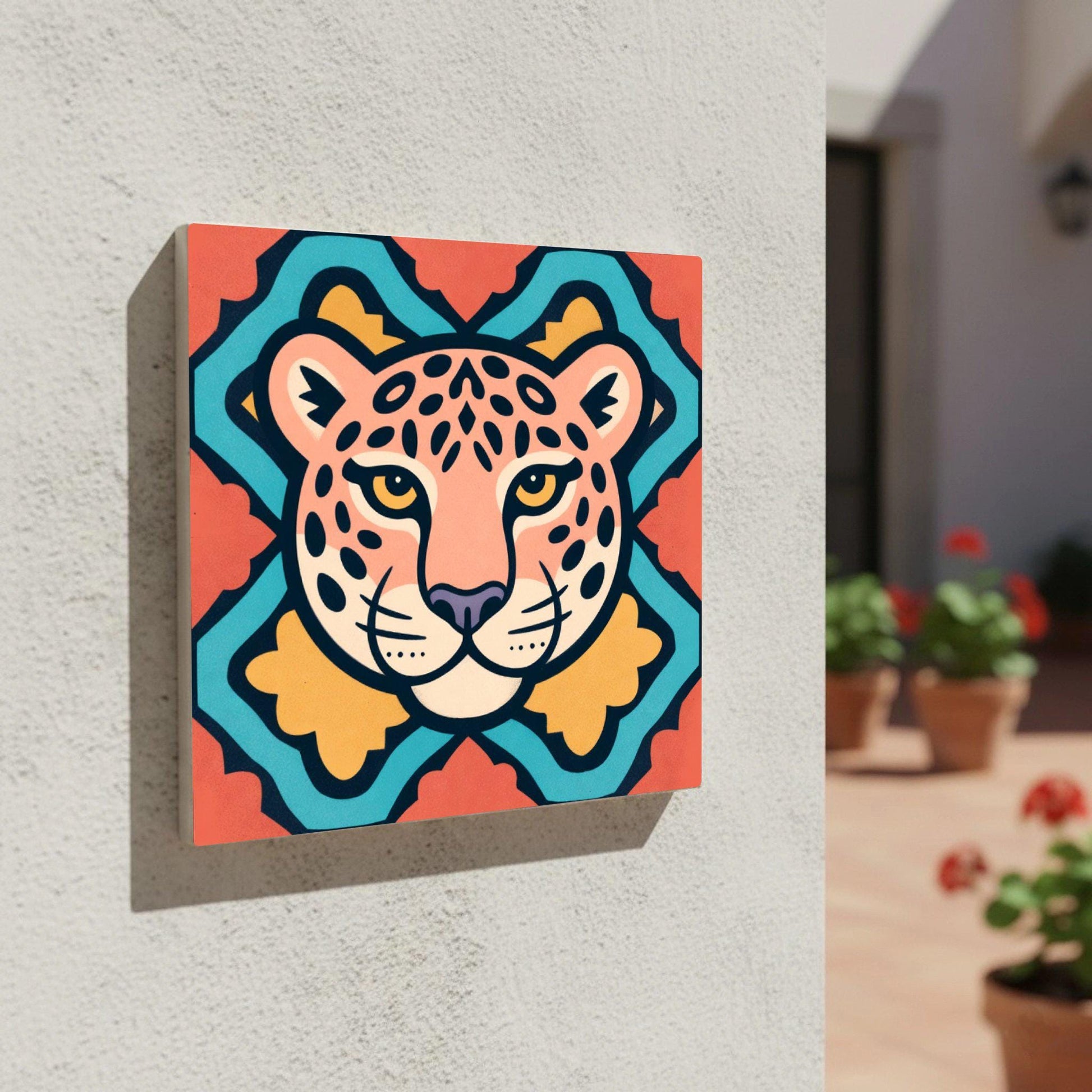 Tropical Leopard · Ceramic Wall Tile — Classic Decorative Pattern