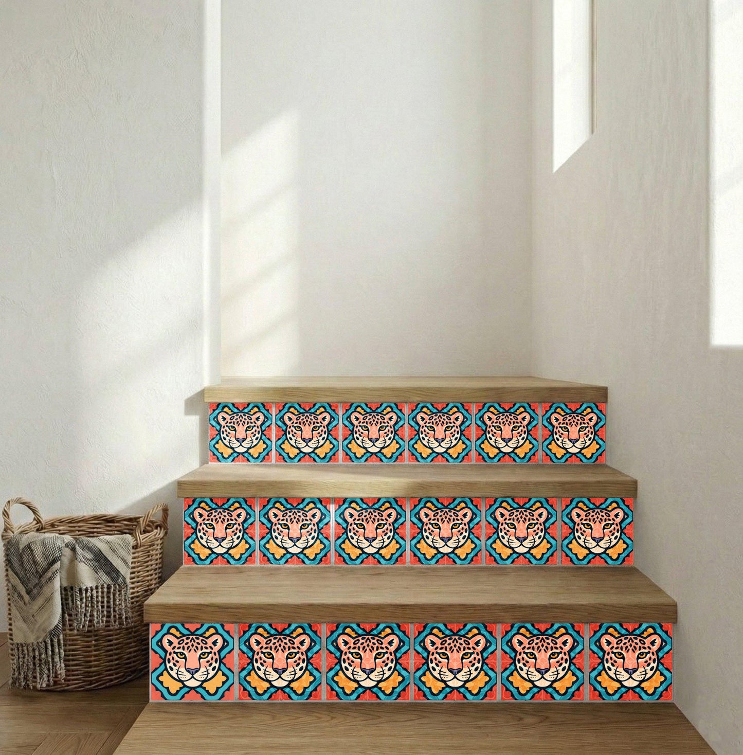 Tropical Leopard · Ceramic Wall Tile — Classic Decorative Pattern