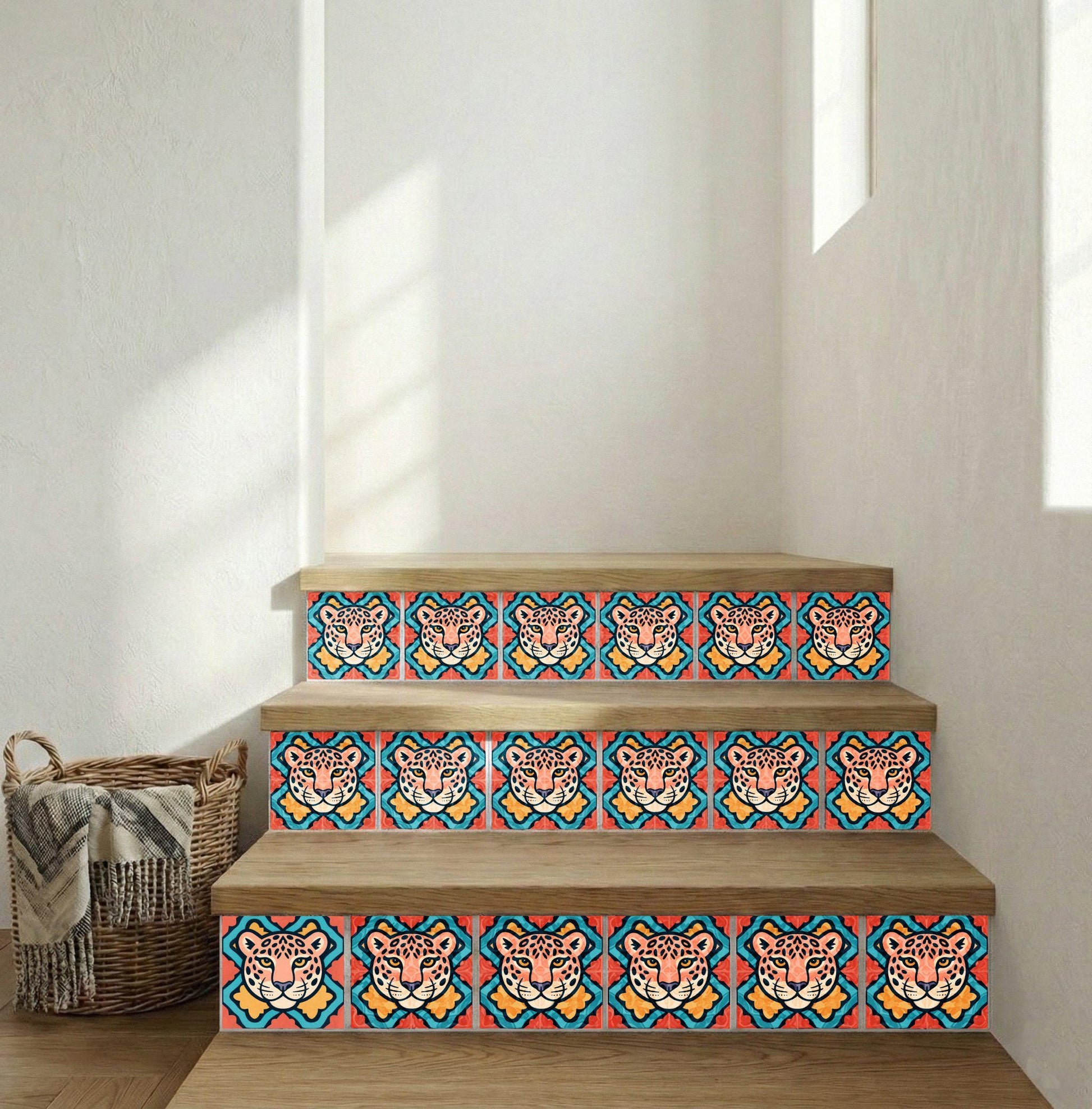 Tropical Leopard · Ceramic Wall Tile — Classic Decorative Pattern