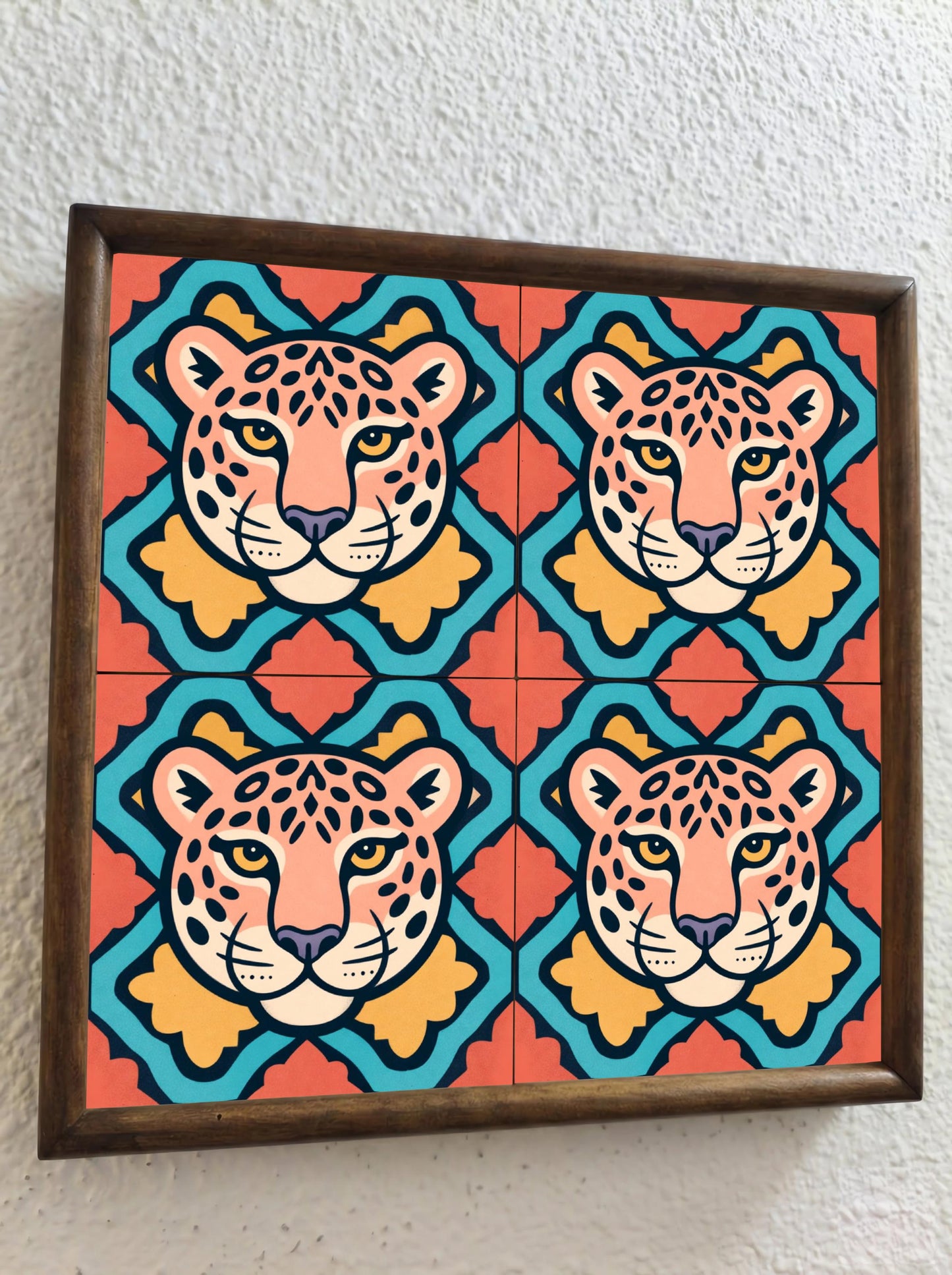 Tropical Leopard · Ceramic Wall Tile — Classic Decorative Pattern