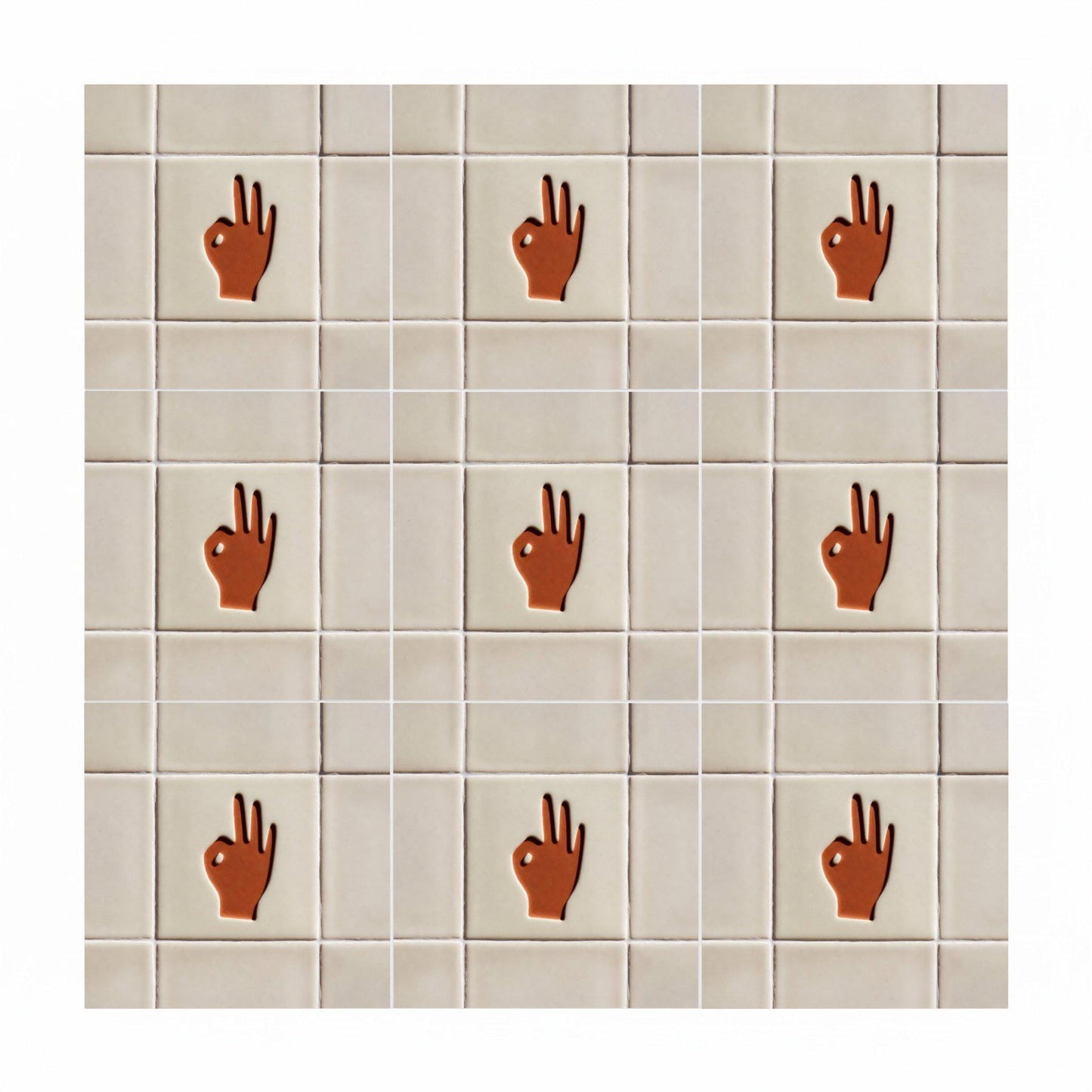 OK Hand Minimalist — Timeless Decorative Design Decorative Tile