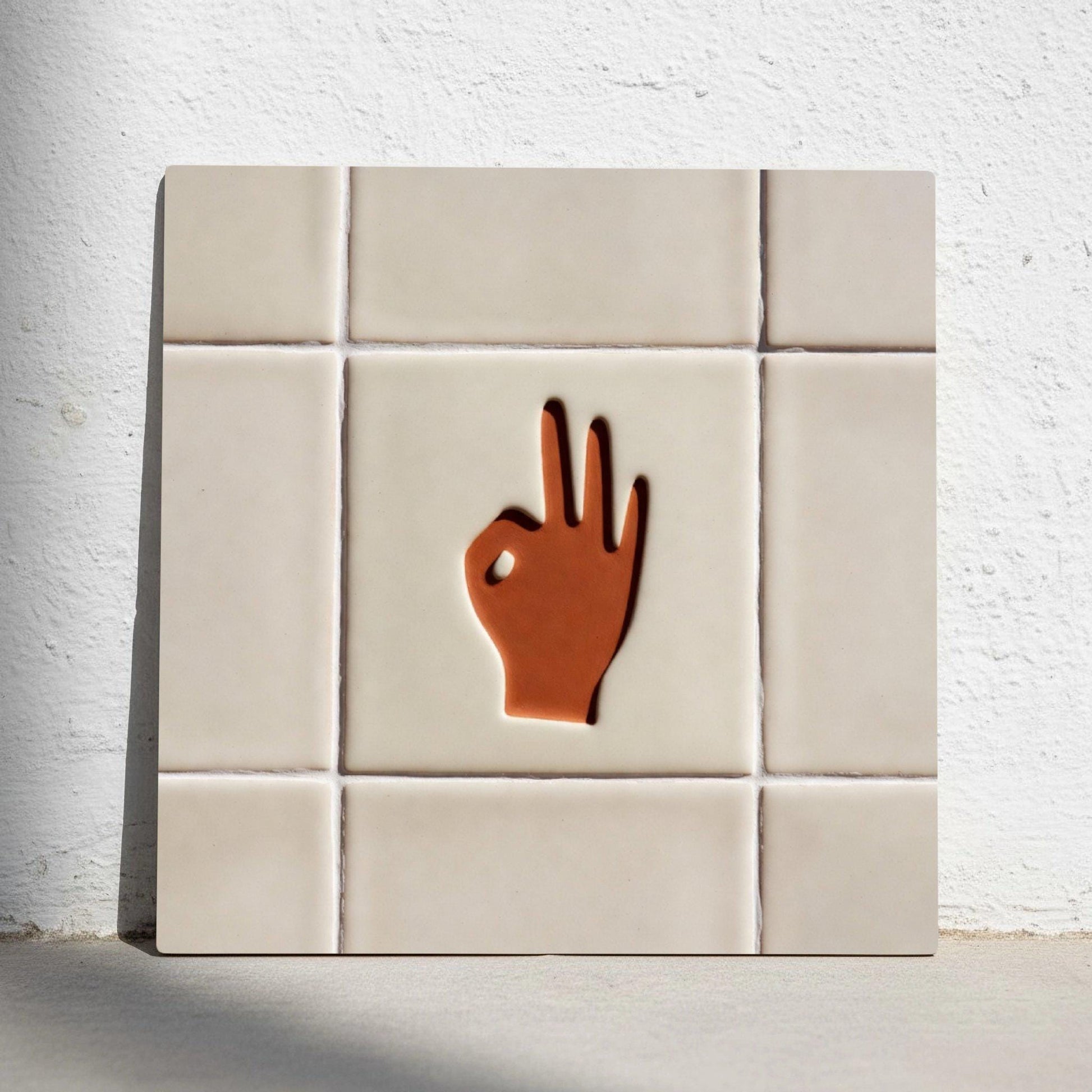 OK Hand Minimalist — Timeless Decorative Design Decorative Tile