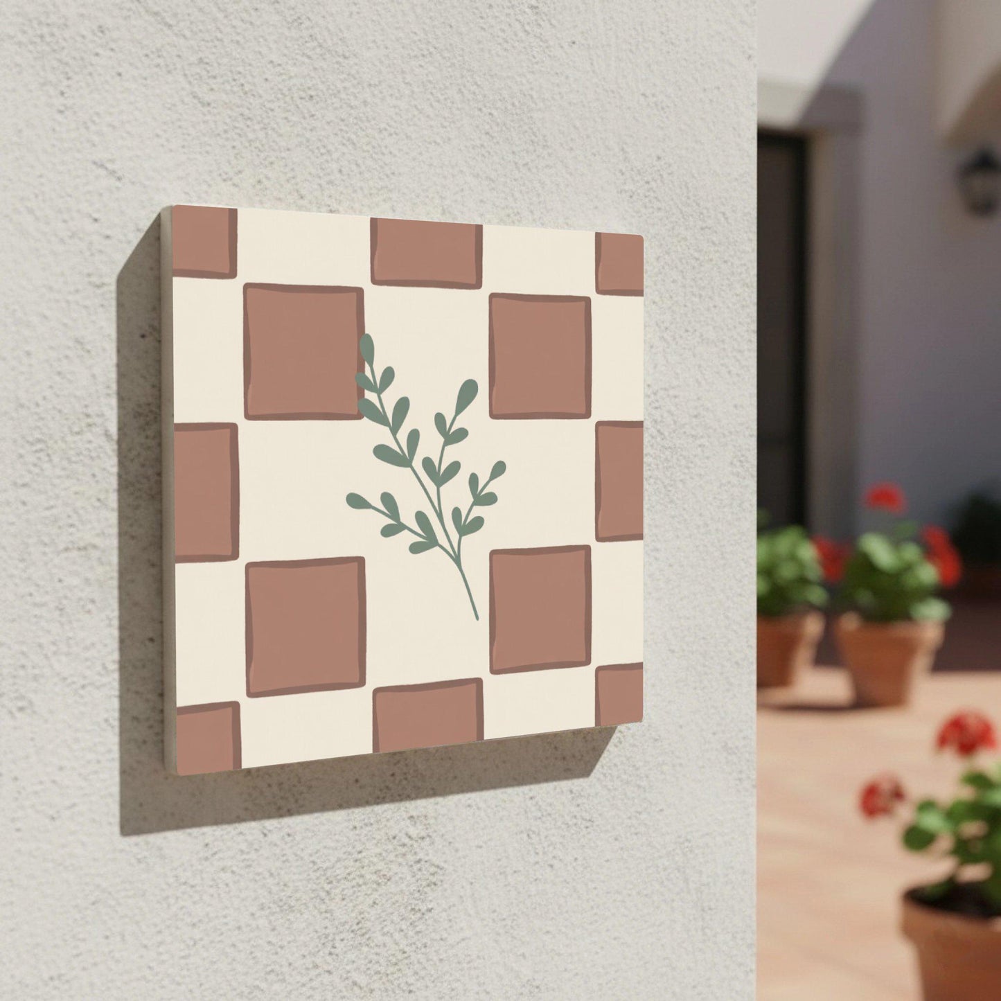 Damero Herb Rustic — Mediterranean Kitchen Tile Ceramic Tile