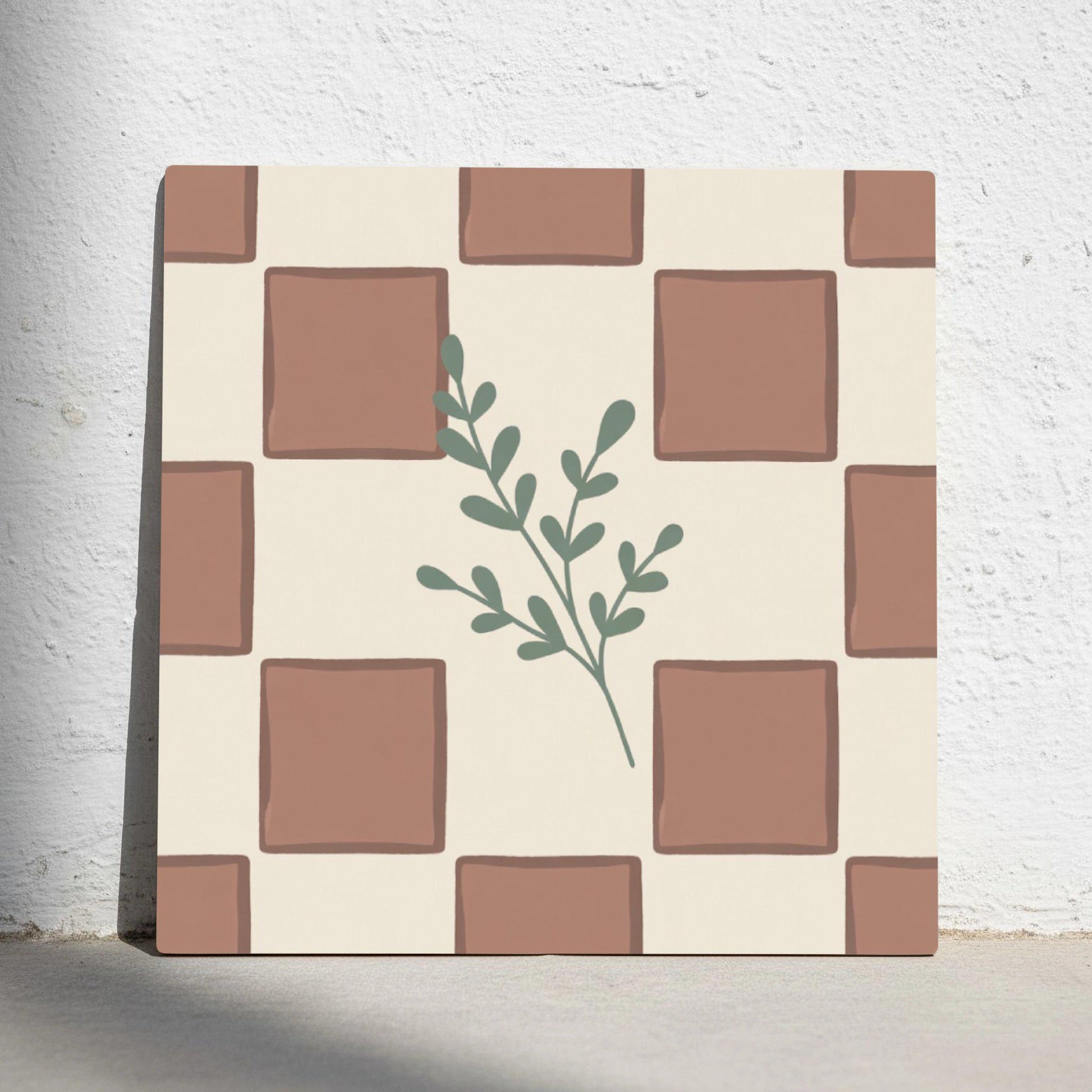 Damero Herb Rustic — Mediterranean Kitchen Tile Ceramic Tile