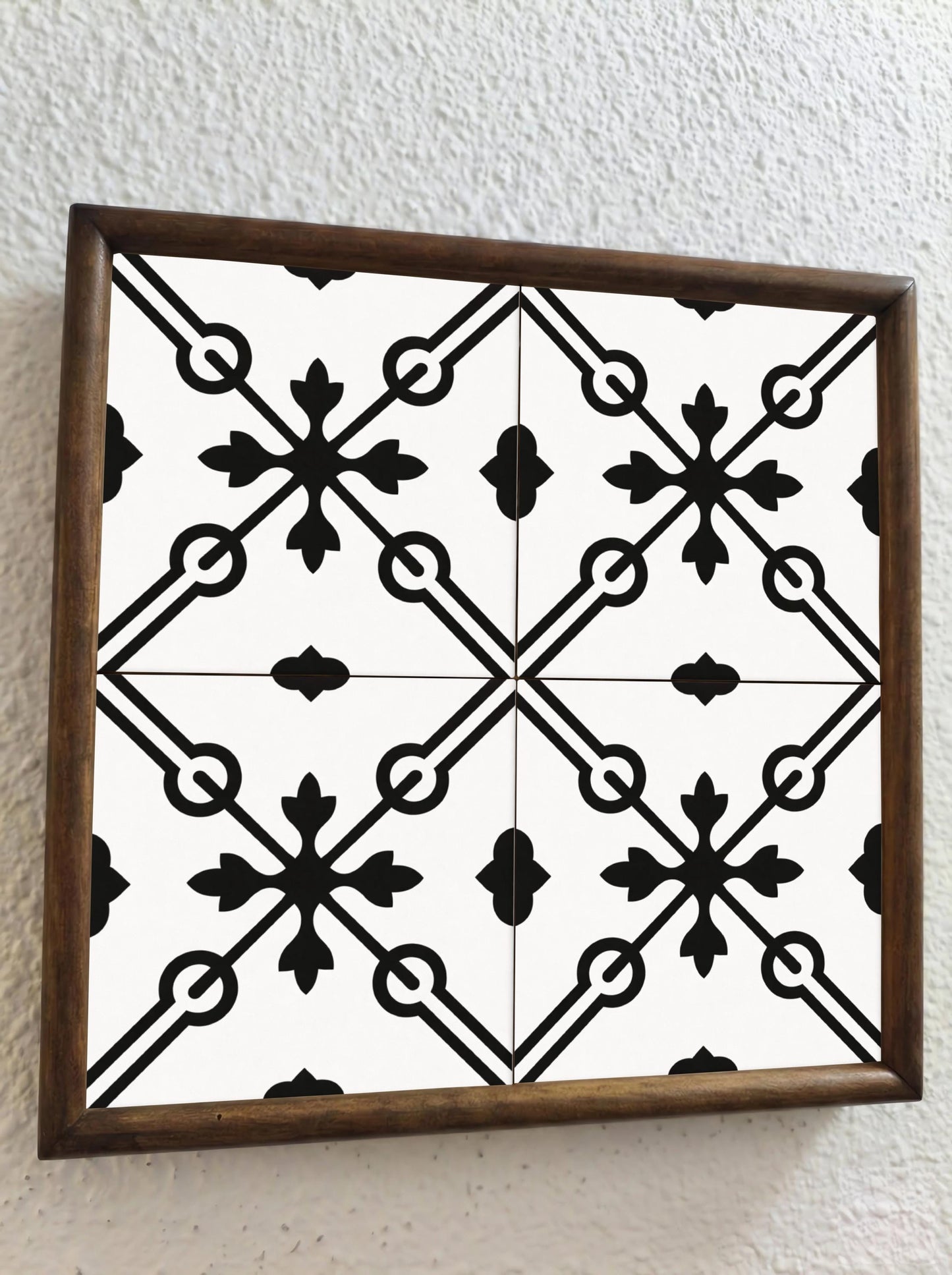 Azulejo Negro y blanco Interlocking