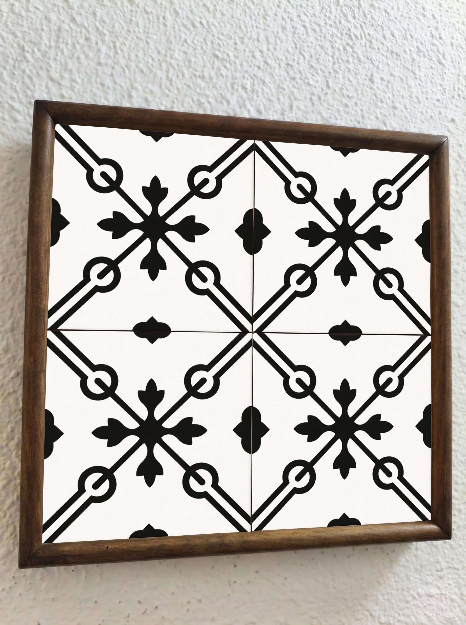 Azulejo Negro y blanco Interlocking