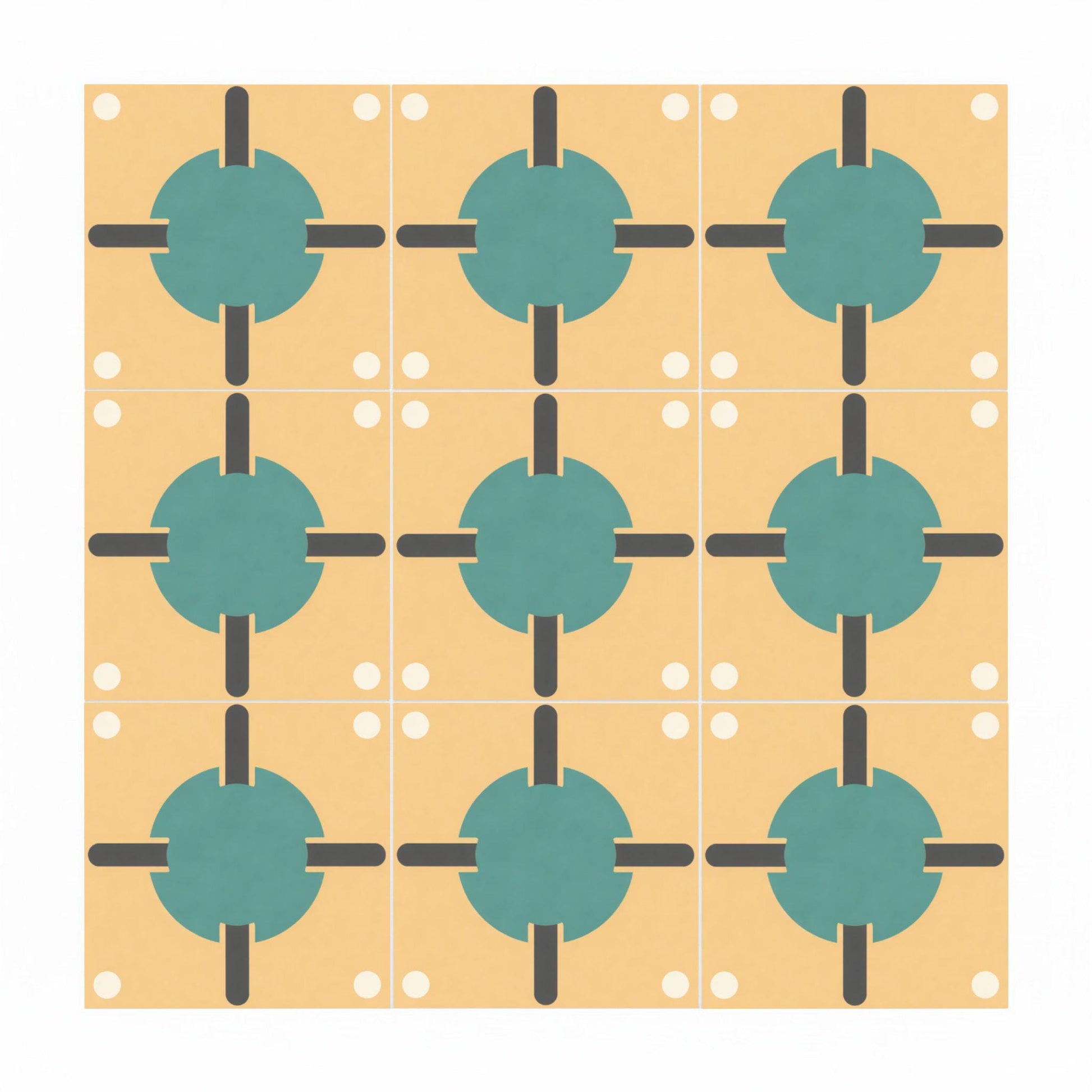 Azulejo 80s vintage geométrico