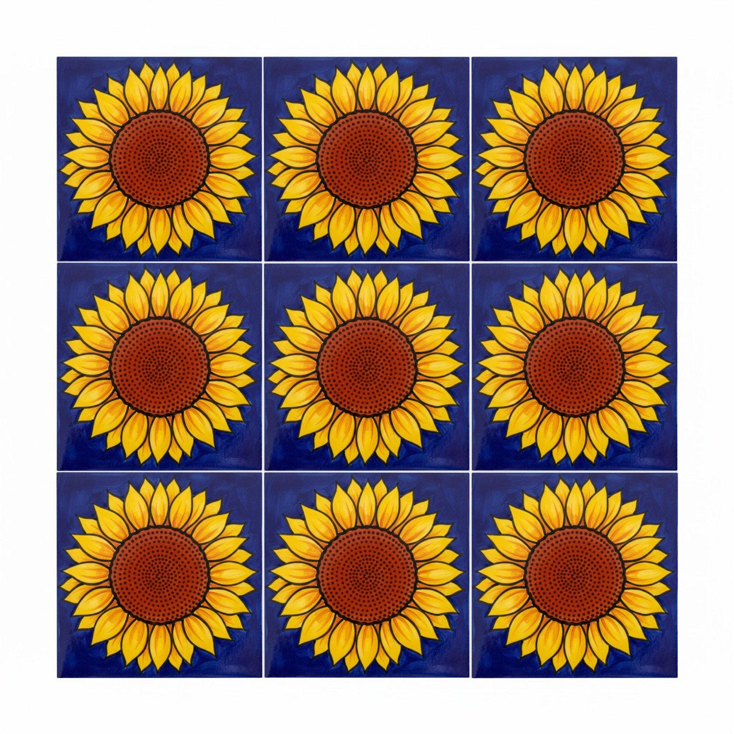 Pop Art Sunflower — Ornamental Ceramic Décor Ceramic Tile