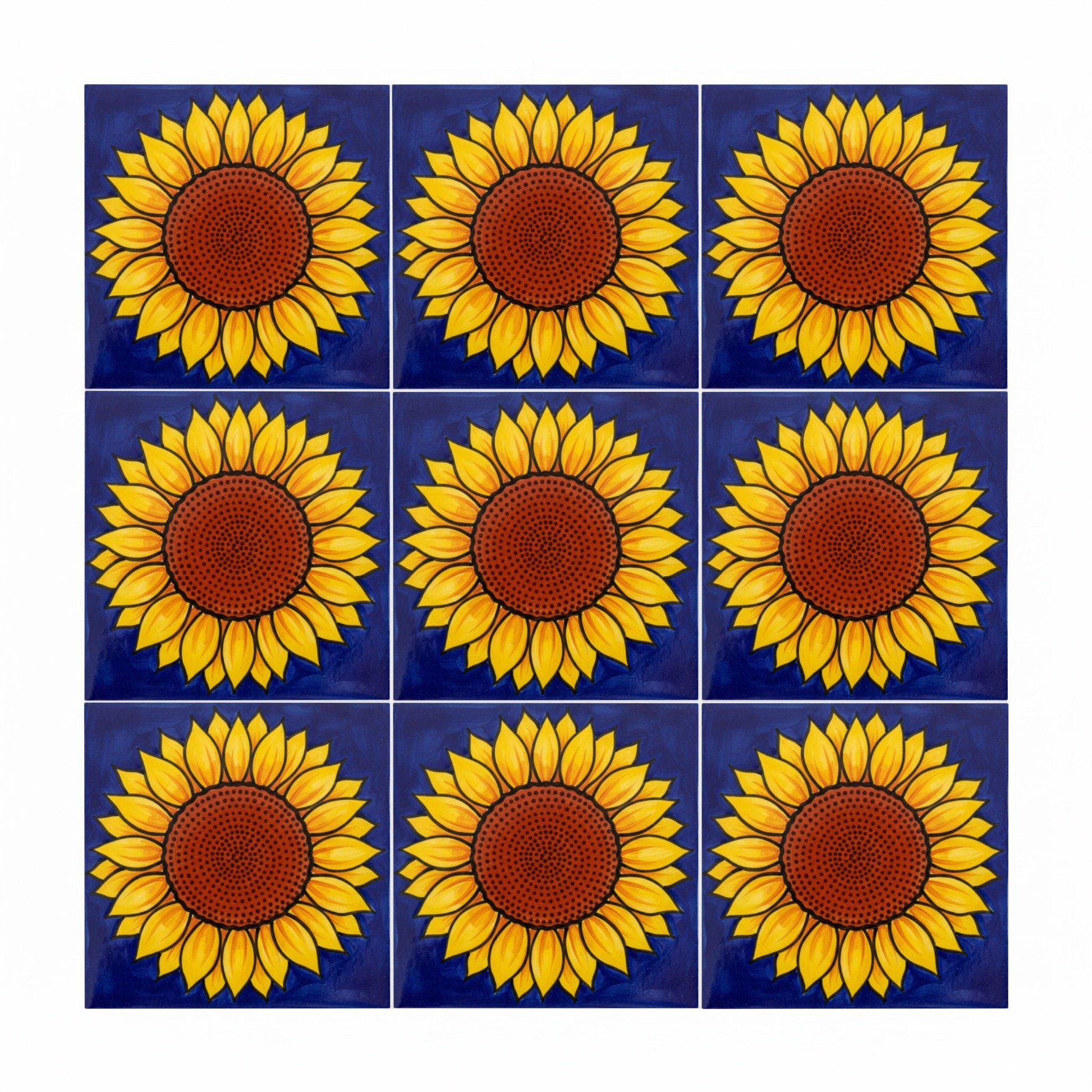 Pop Art Sunflower — Ornamental Ceramic Décor Ceramic Tile