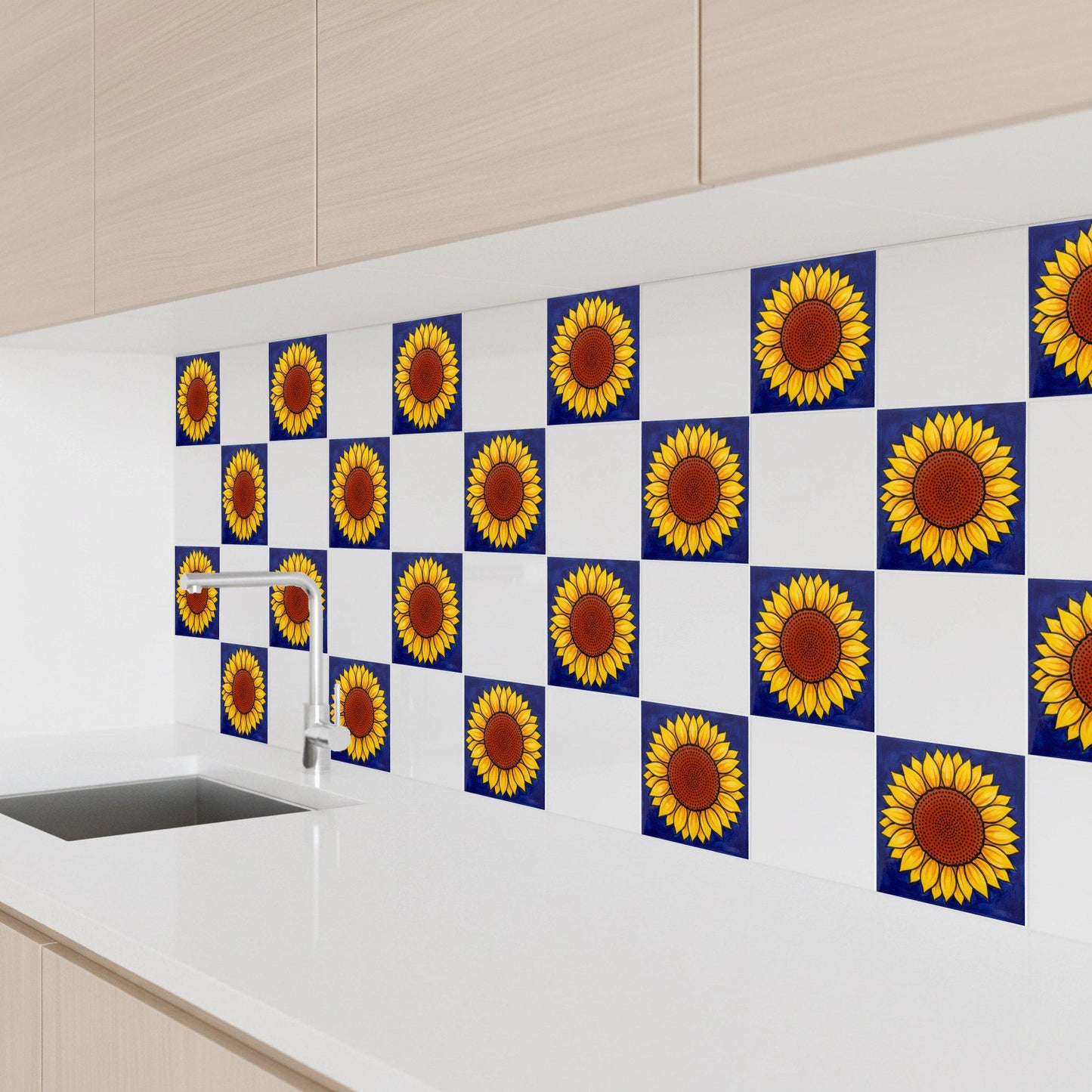 Pop Art Sunflower — Ornamental Ceramic Décor Ceramic Tile