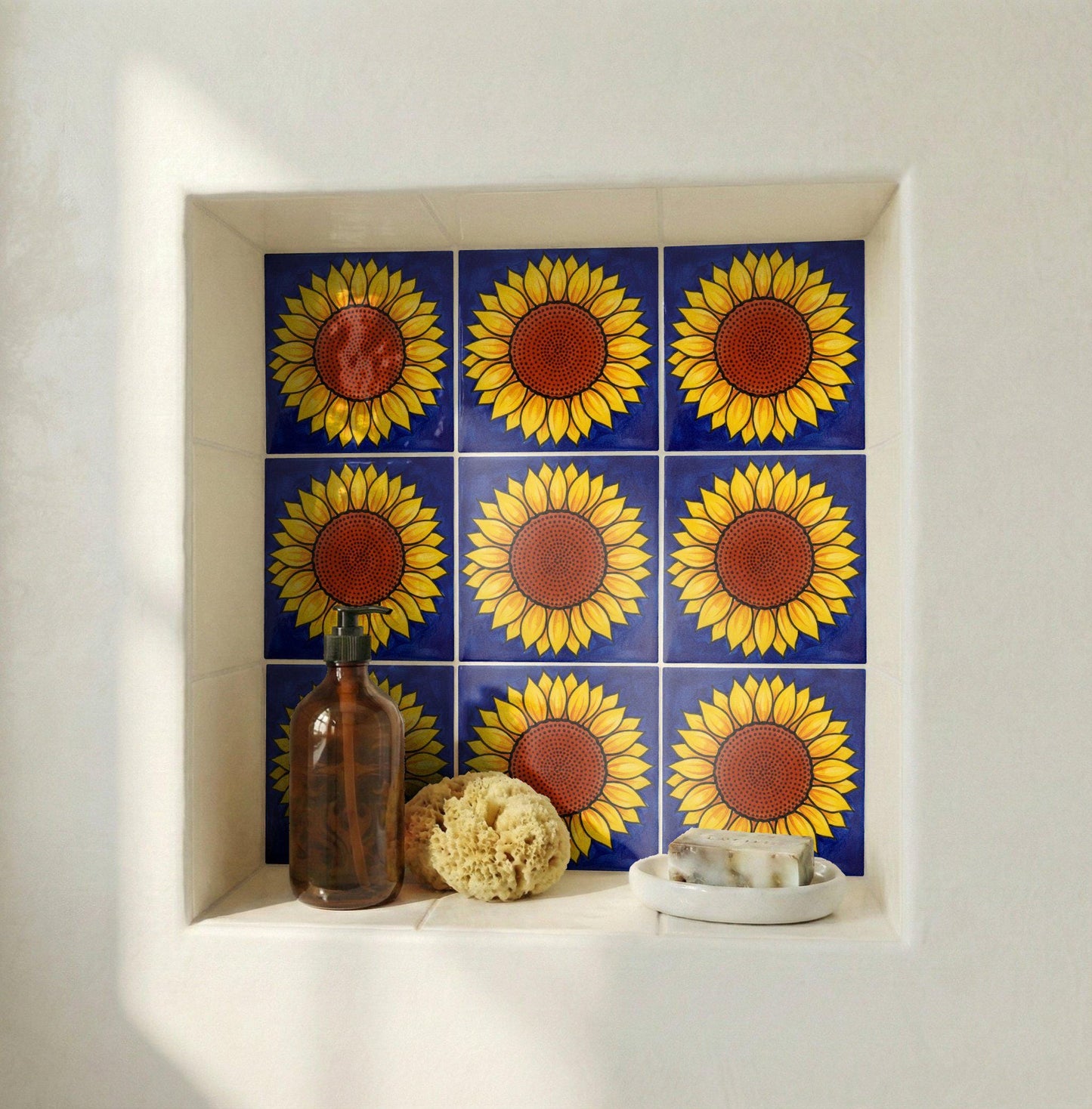 Pop Art Sunflower — Ornamental Ceramic Décor Ceramic Tile