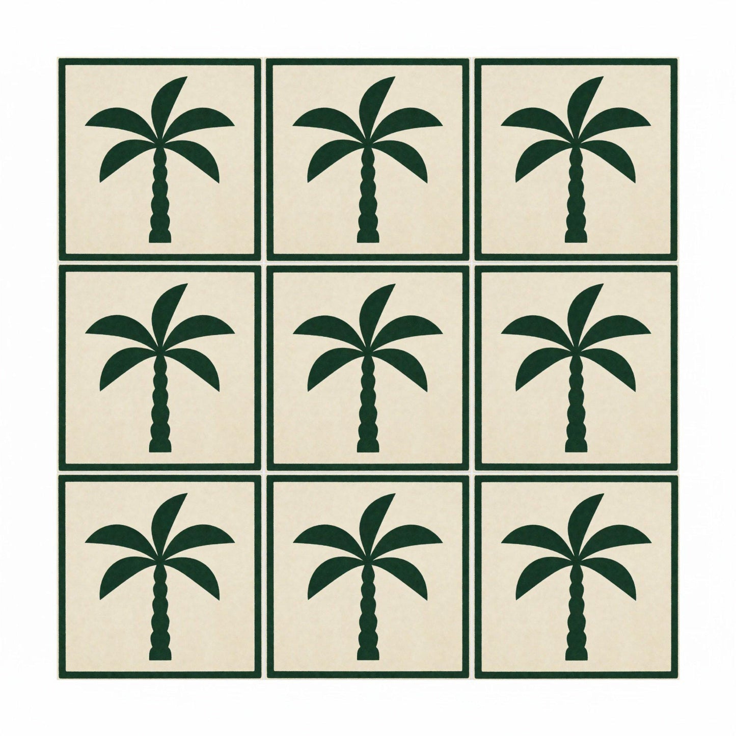 Ceramic Tile Palmera árbol minimalista — Timeless Decorative Design