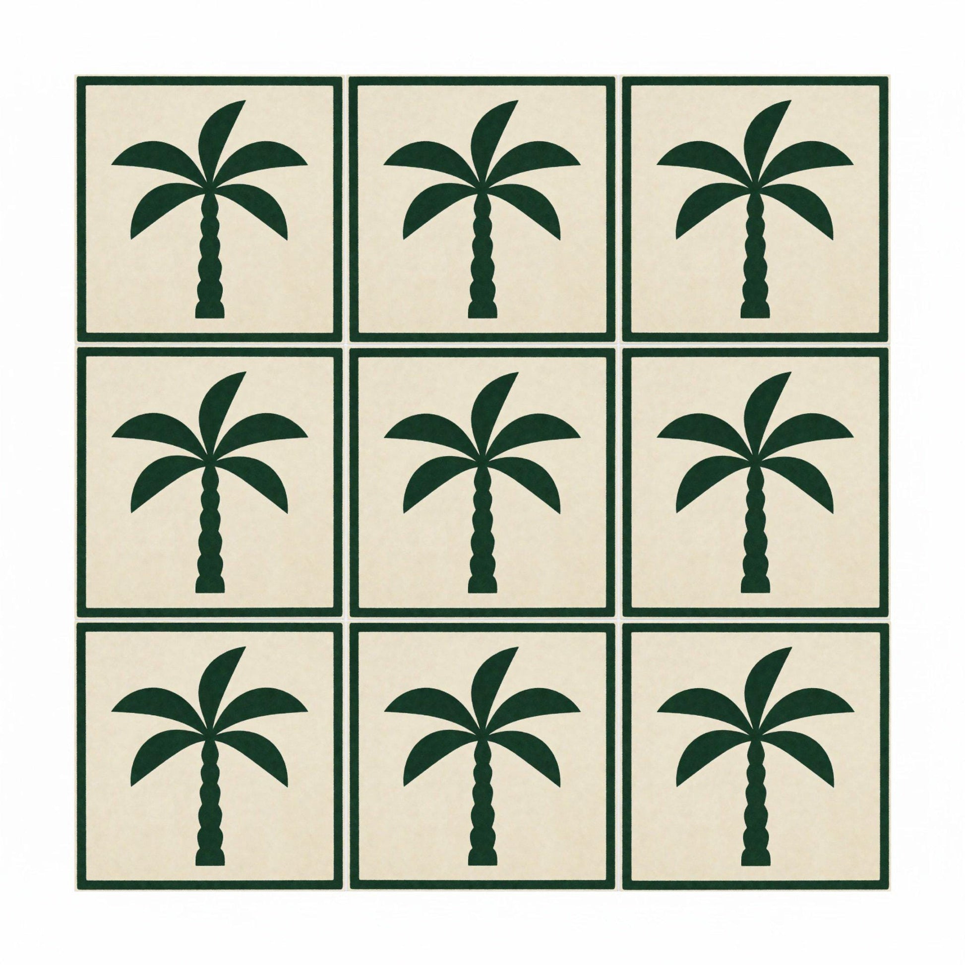 Ceramic Tile Palmera árbol minimalista — Timeless Decorative Design