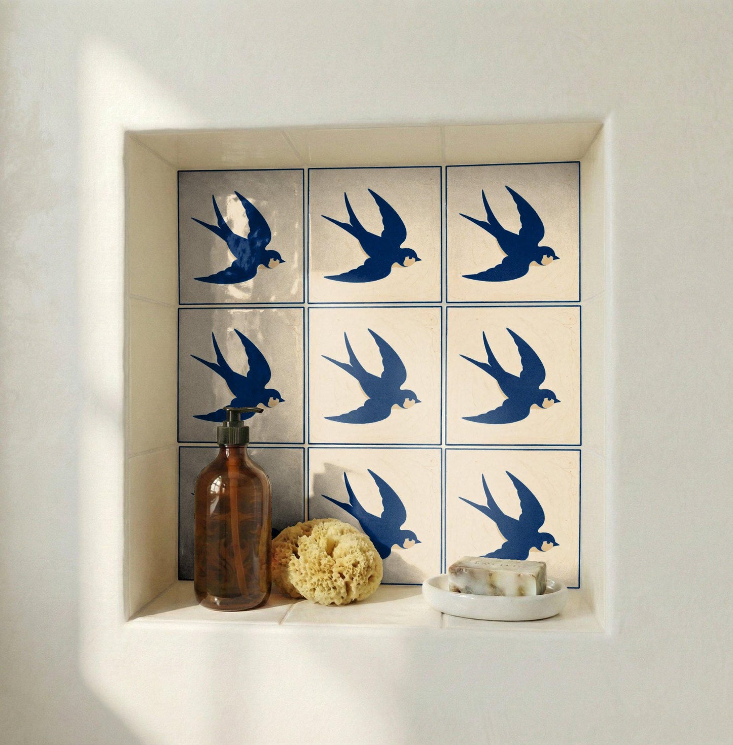 Swallow Minimalist — Classic Decorative Pattern Ceramic Tile