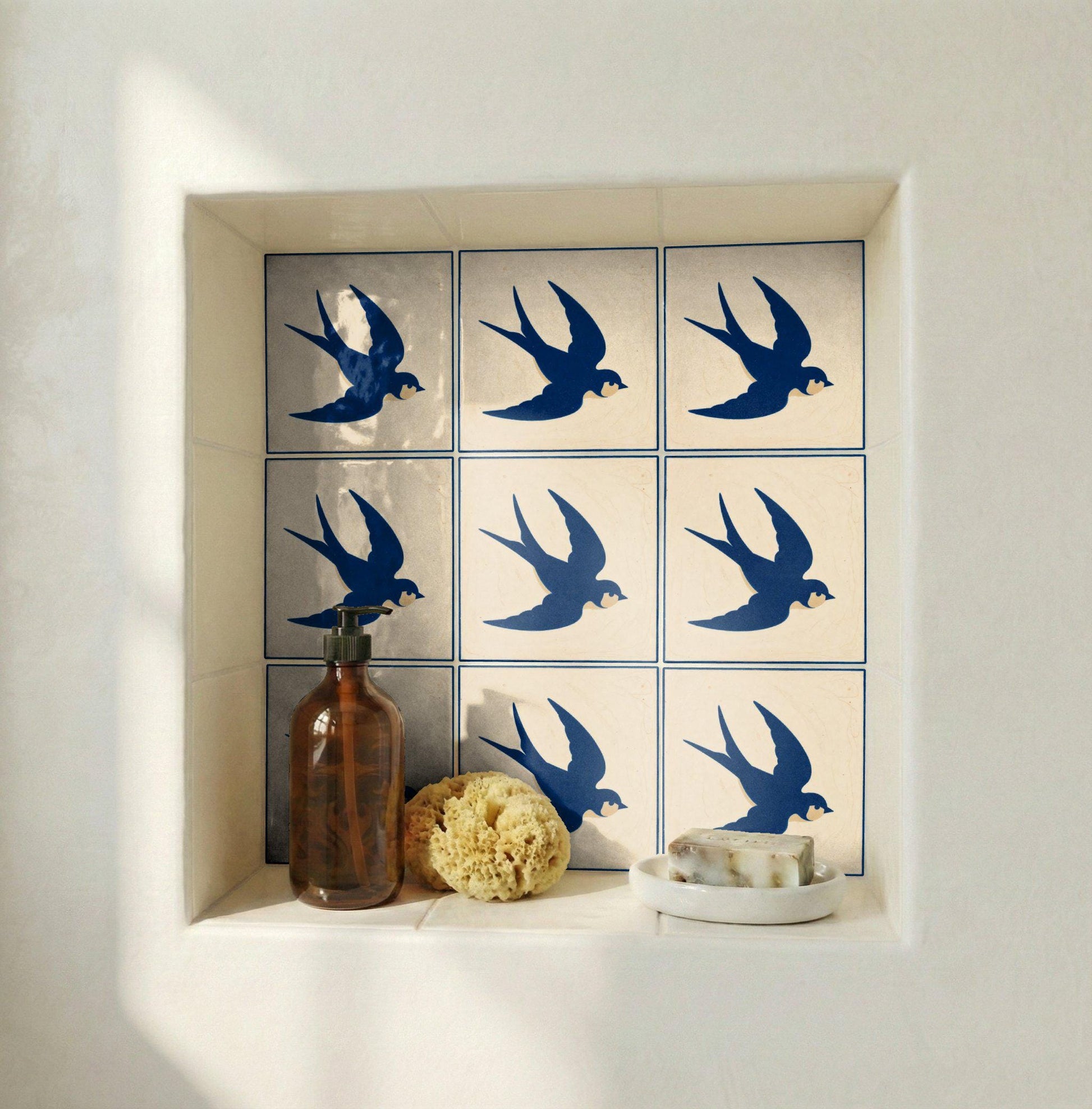 Swallow Minimalist — Classic Decorative Pattern Ceramic Tile