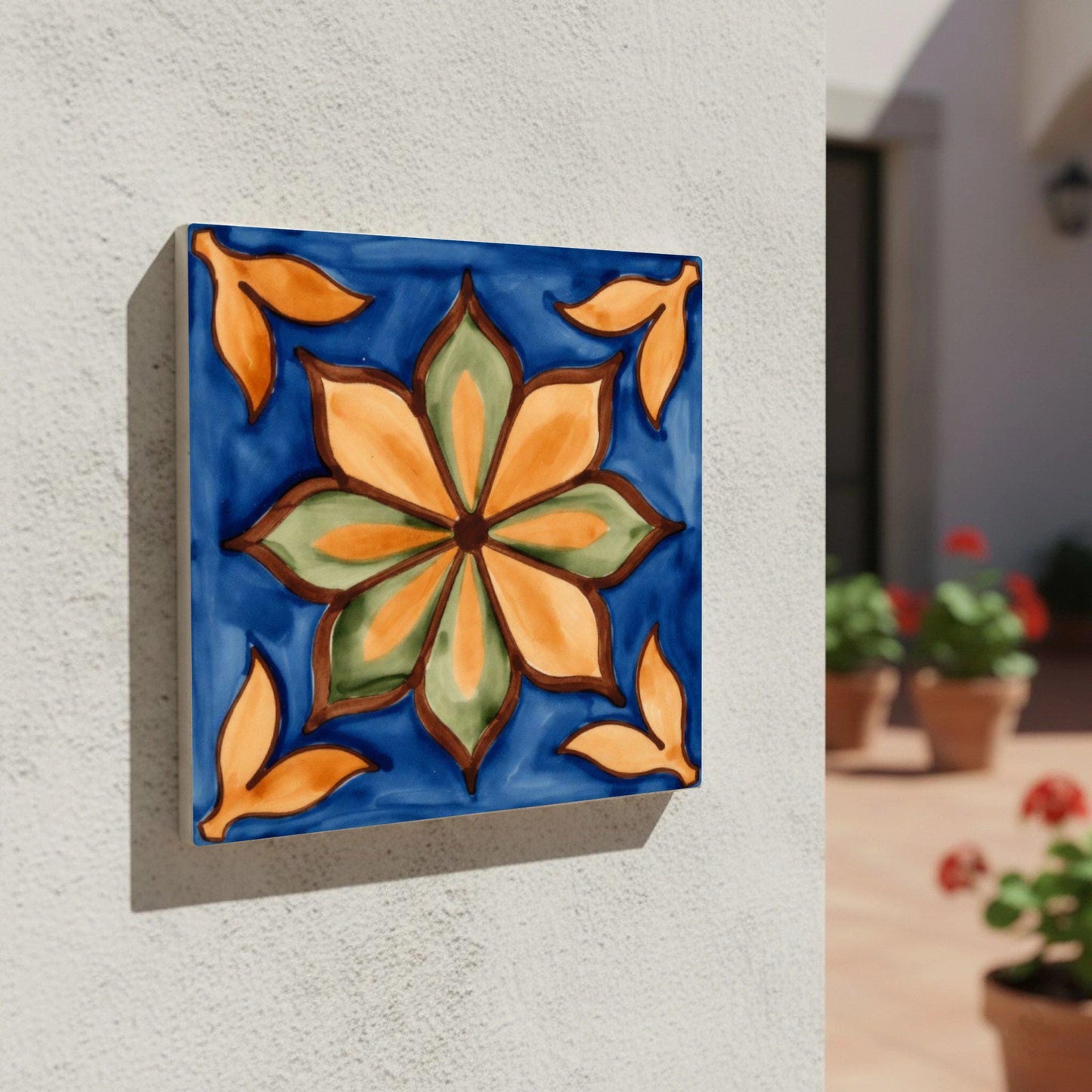 Azulejo Floral mediterráneo