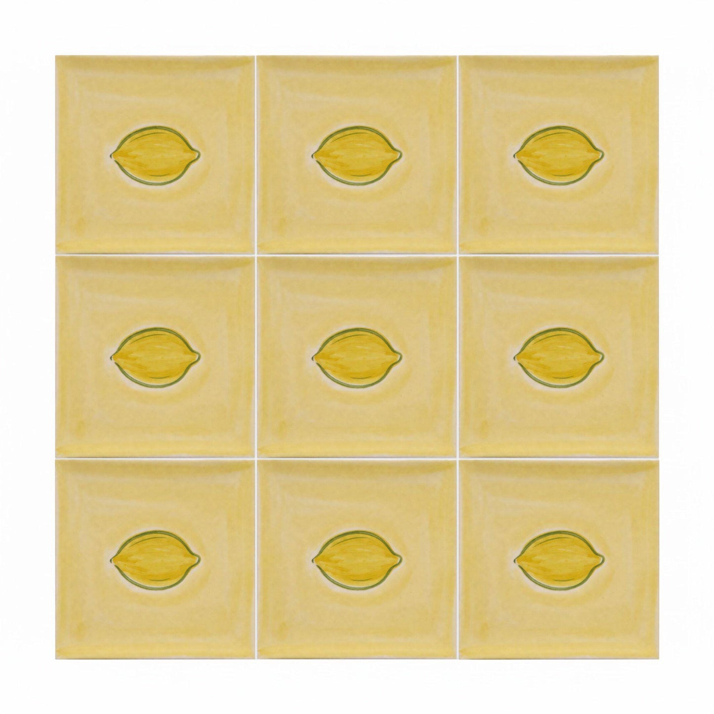 Lemon Minimalist — Floral & Botanical Design Decorative Tile