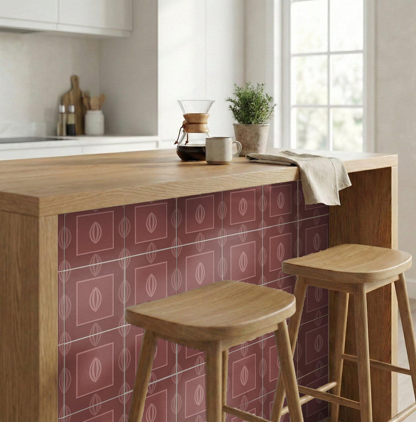 Ceramic Tile Terracotta Geometric Minimalist — Precision-Line Geometry