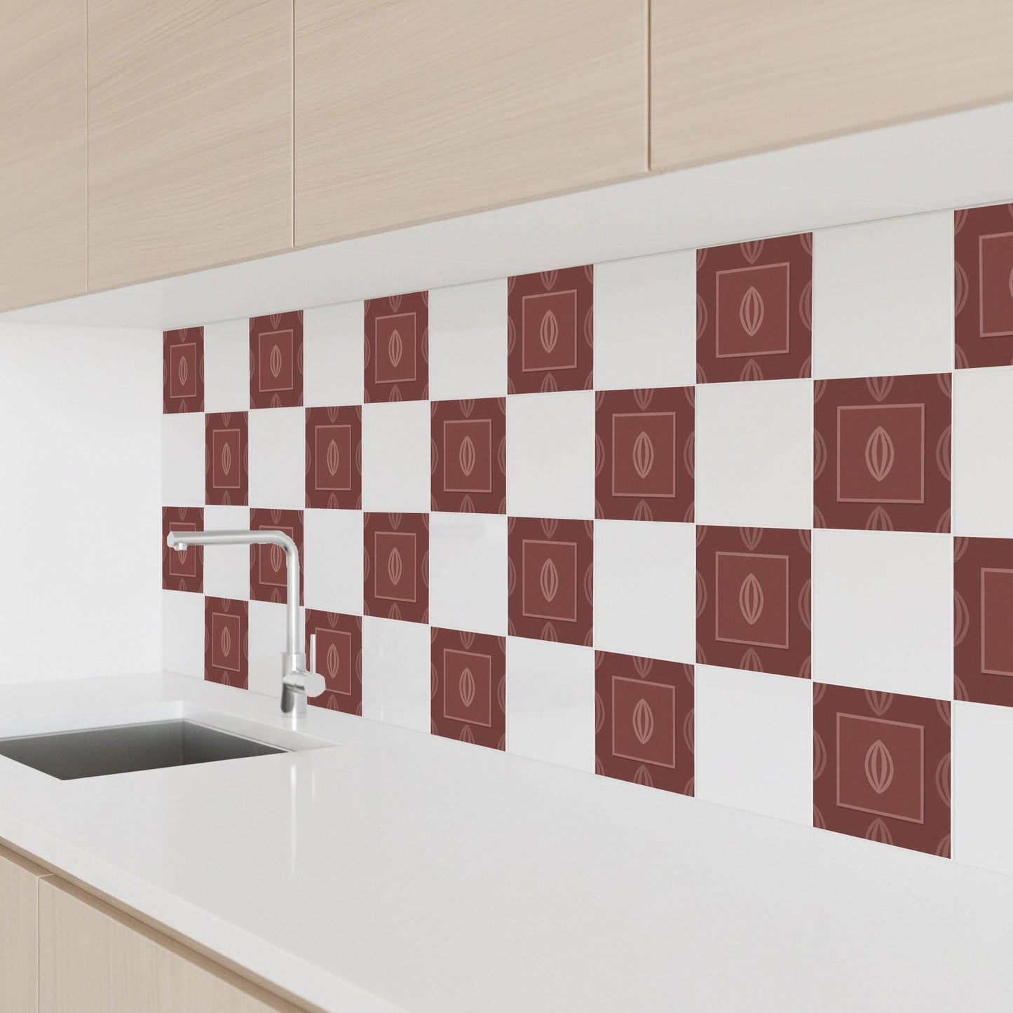 Ceramic Tile Terracotta Geometric Minimalist — Precision-Line Geometry