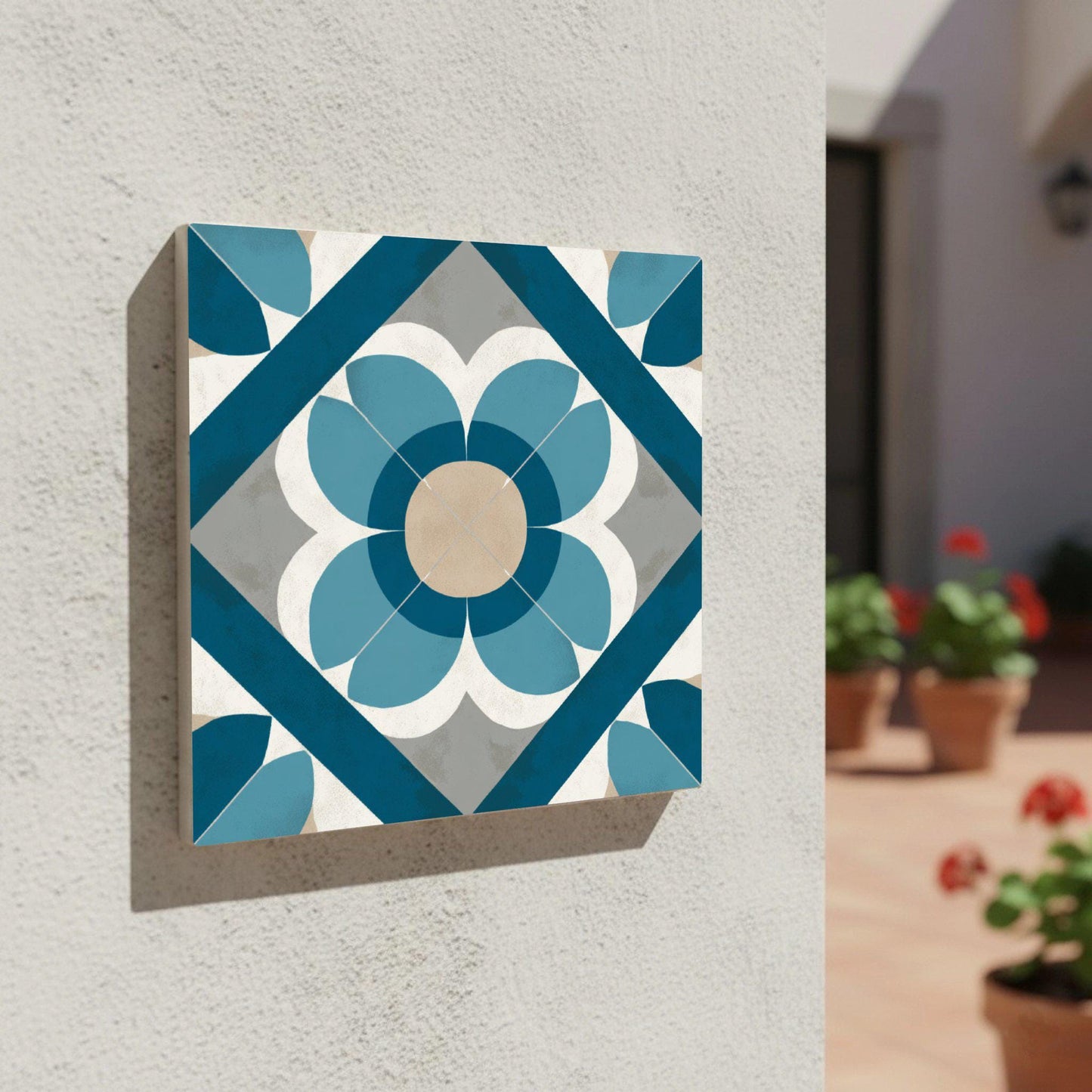 Ceramic Tile Marseille Coastal — Botanical Motif
