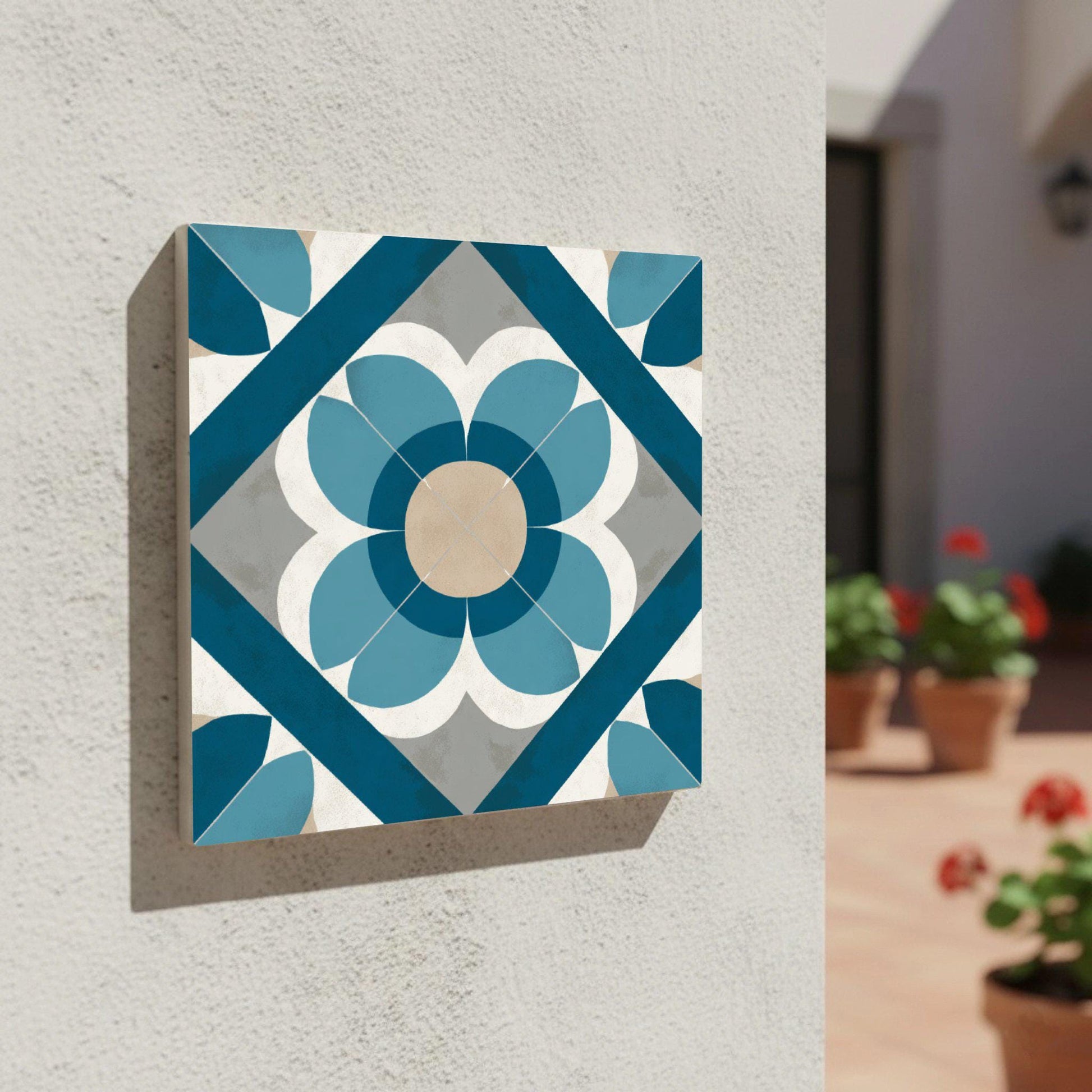 Ceramic Tile Marseille Coastal — Botanical Motif