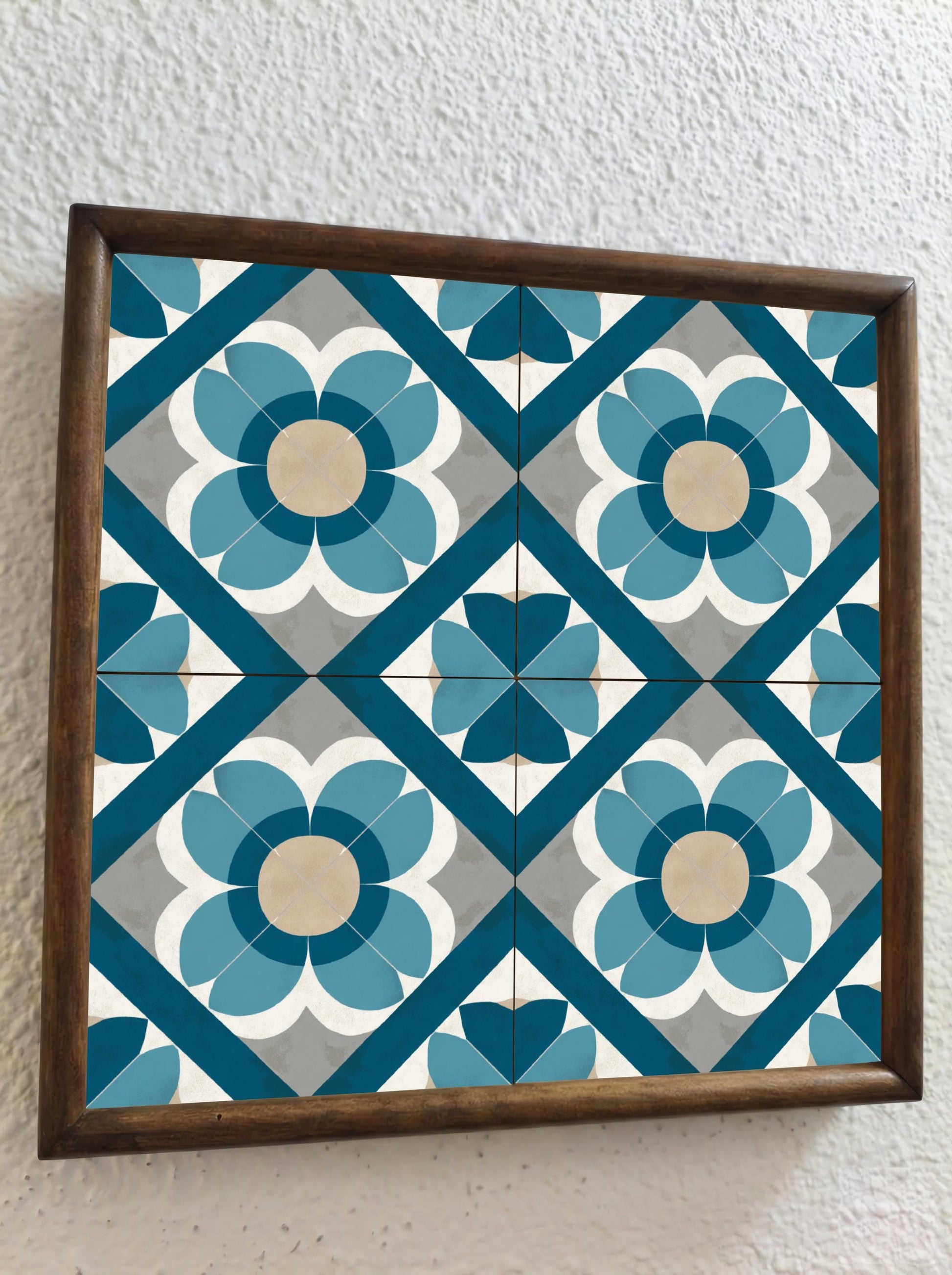 Ceramic Tile Marseille Coastal — Botanical Motif