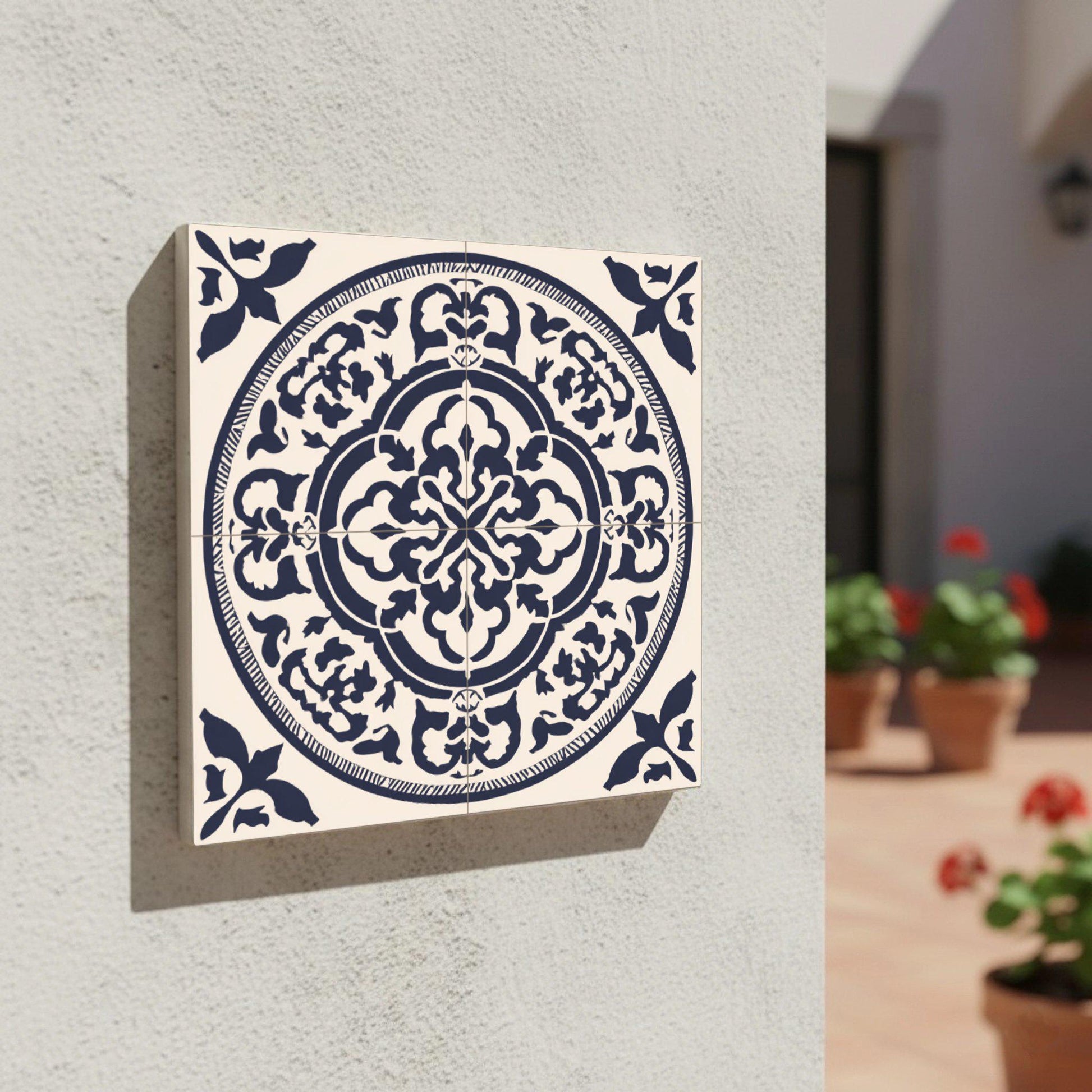 Ceramic Tile Stockholm Blue — Modern Geometric Design