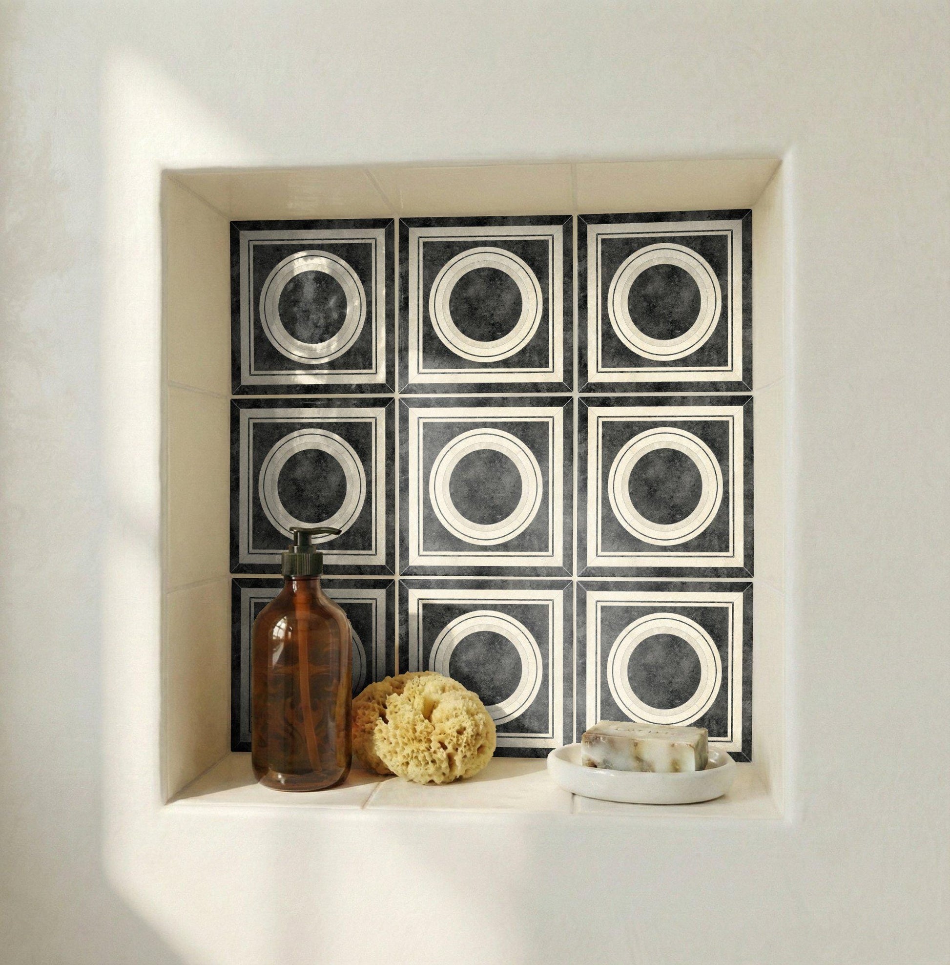 De lujo Monochrome — Contemporary Geometric Décor Decorative Tile