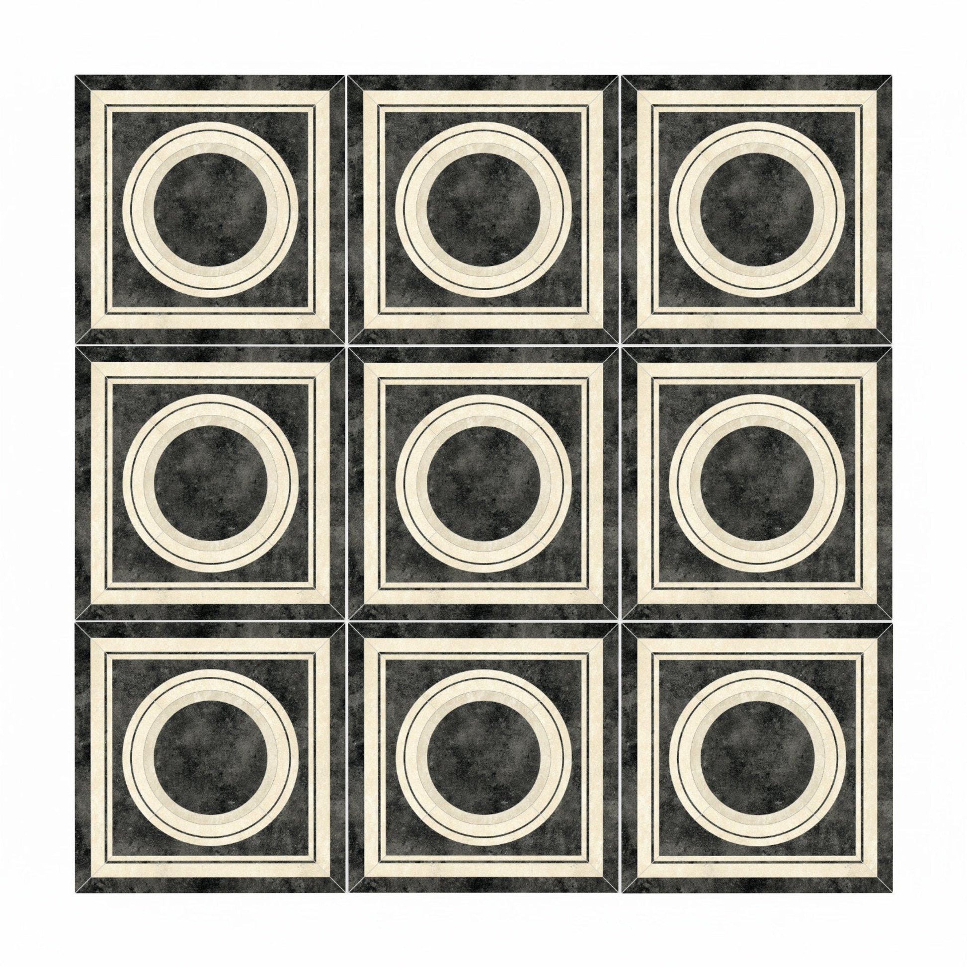 De lujo Monochrome — Contemporary Geometric Décor Decorative Tile