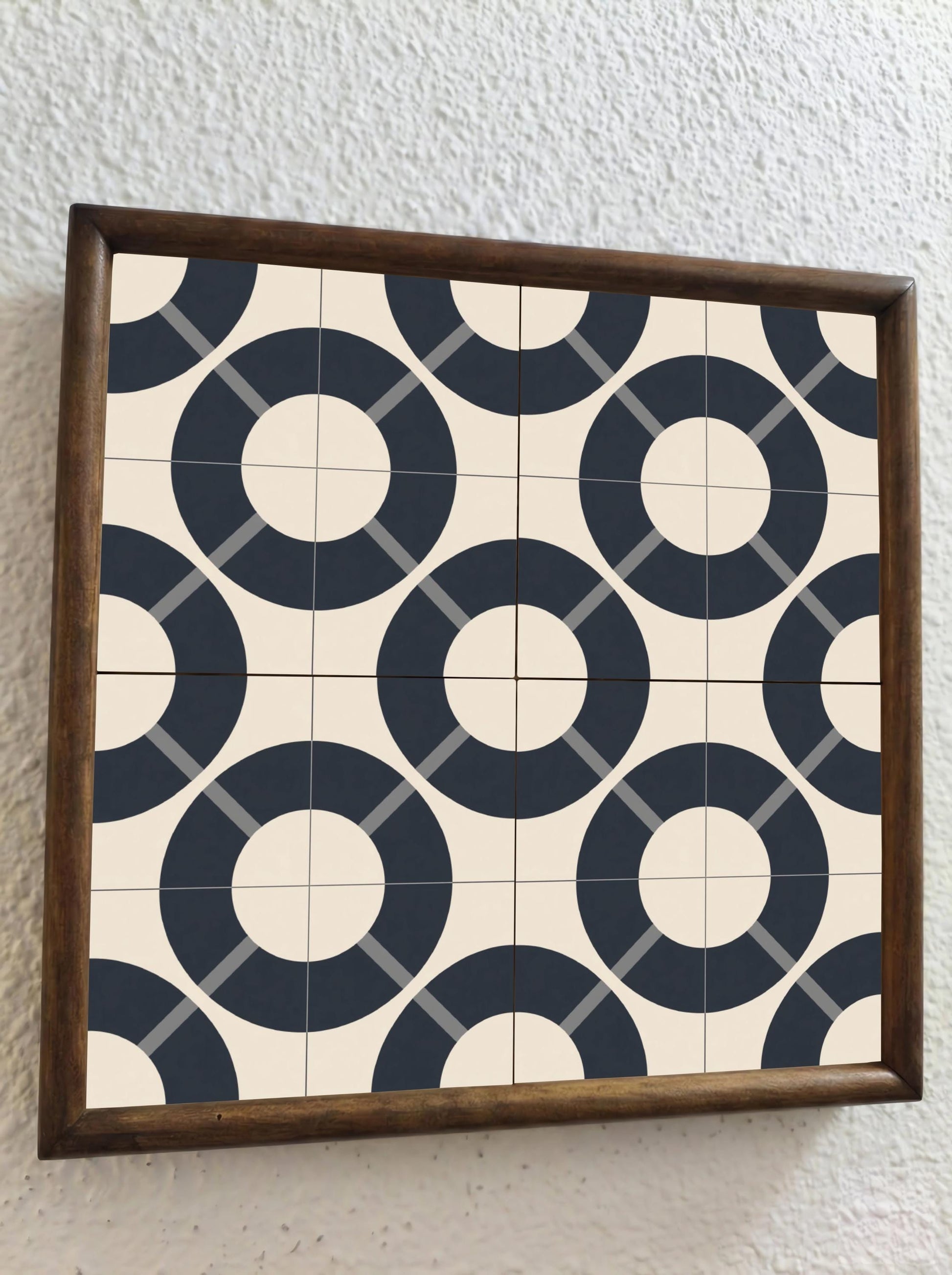 Transit Modernismus · Keramik-Wandfliese — Präzise Linien-Geometrie