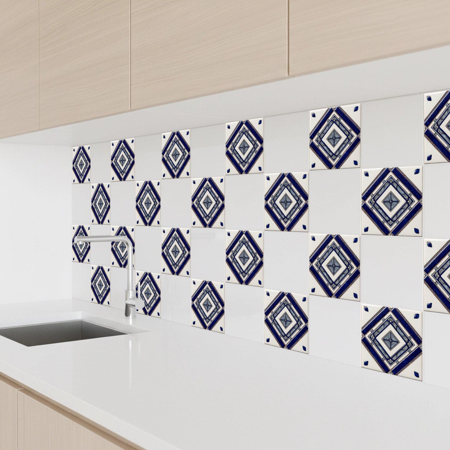 Cobalto Style Monastic Geometry — Precision-Line Geometry Ceramic Tile