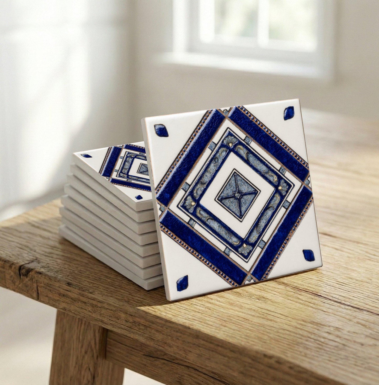 Cobalto Style Monastic Geometry — Precision-Line Geometry Ceramic Tile