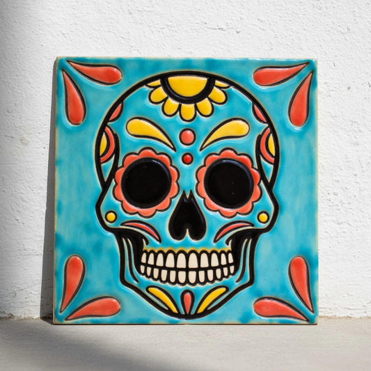 Azulejo Mexicano Sugar Skull