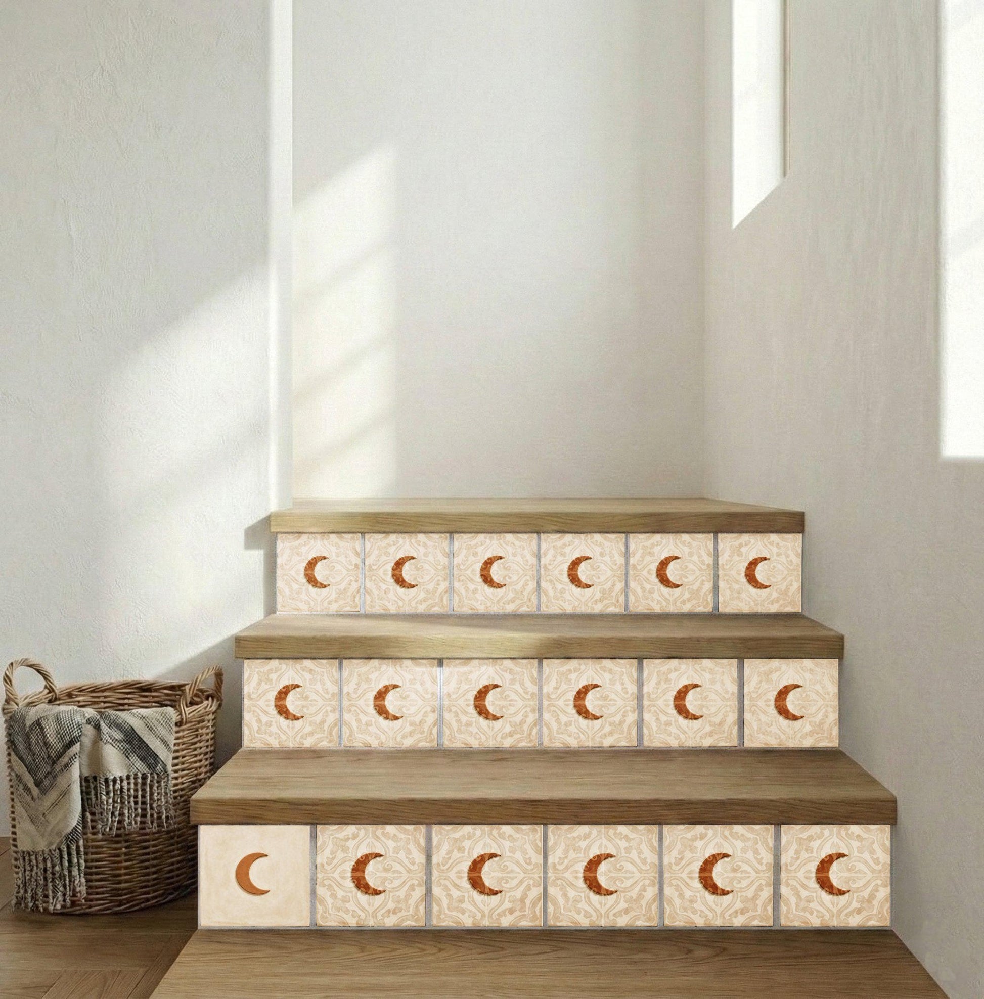 Crescent luna minimalista — Mediterranean Kitchen Tile Decorative Tile
